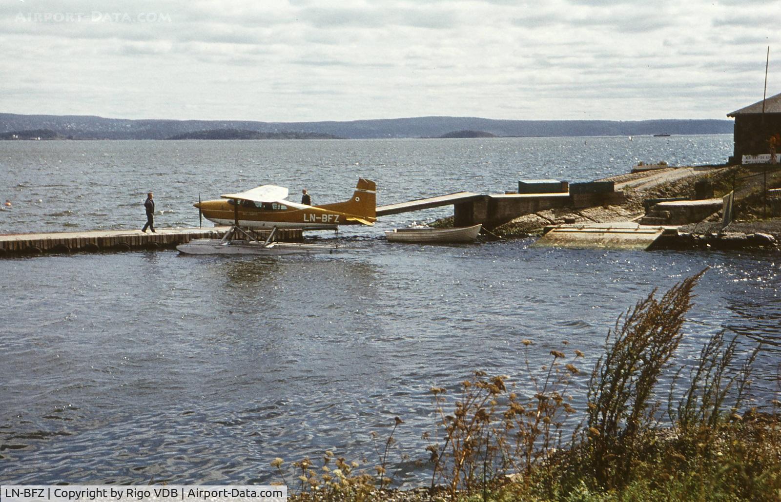 LN-BFZ, 1968 Cessna A185E Skywagon 185 C/N 1466, Norway, probably in 1972. Place and date unknown.