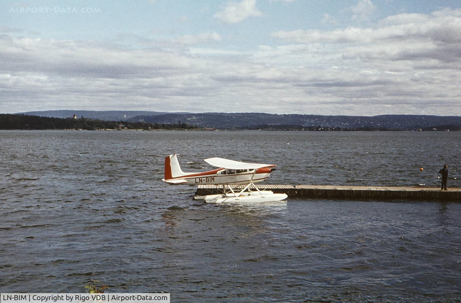 LN-BIM, 1965 Cessna 180H Skywagon C/N 18051566, Norway, probably in 1972. Place and date unknown.