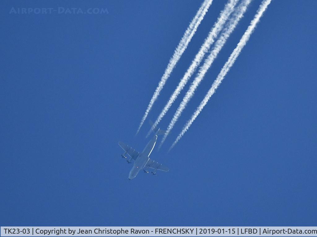 TK23-03, 2018 Airbus A400M Atlas C/N 076, TK.23-03 Fuerza Aerea Española (Spanish Air Force) callsign AME3158 flight level 340