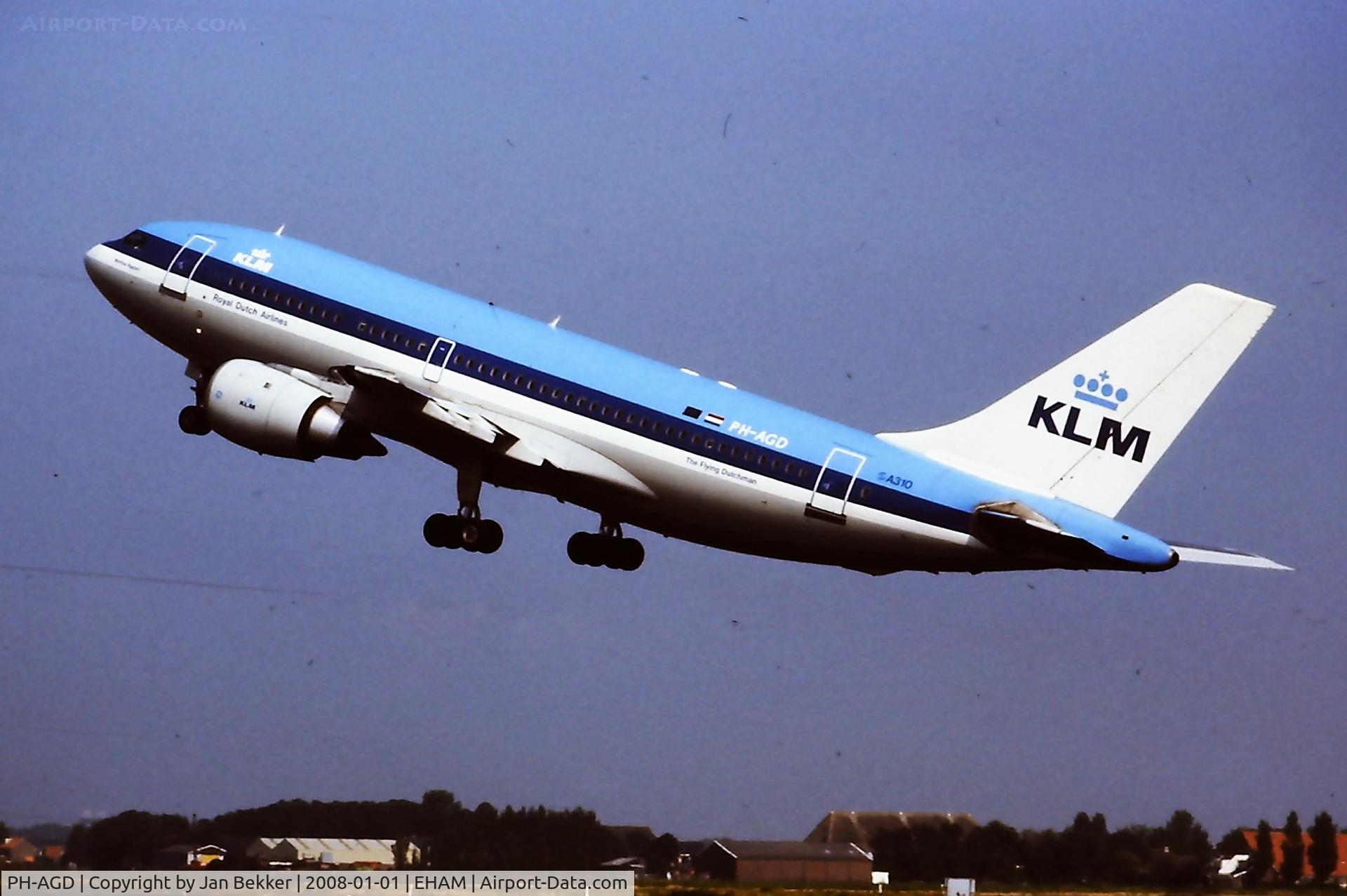 PH-AGD, 1983 Airbus A310-203 C/N 264, Schiphol Amsterdam around 1990