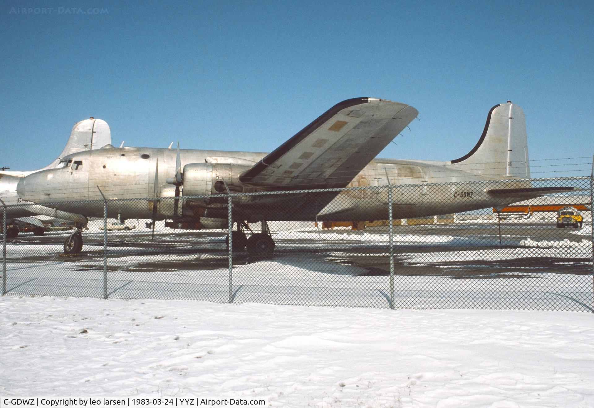C-GDWZ, 1944 Douglas C54D-DC C/N 10636, Toronto 24.3.1983