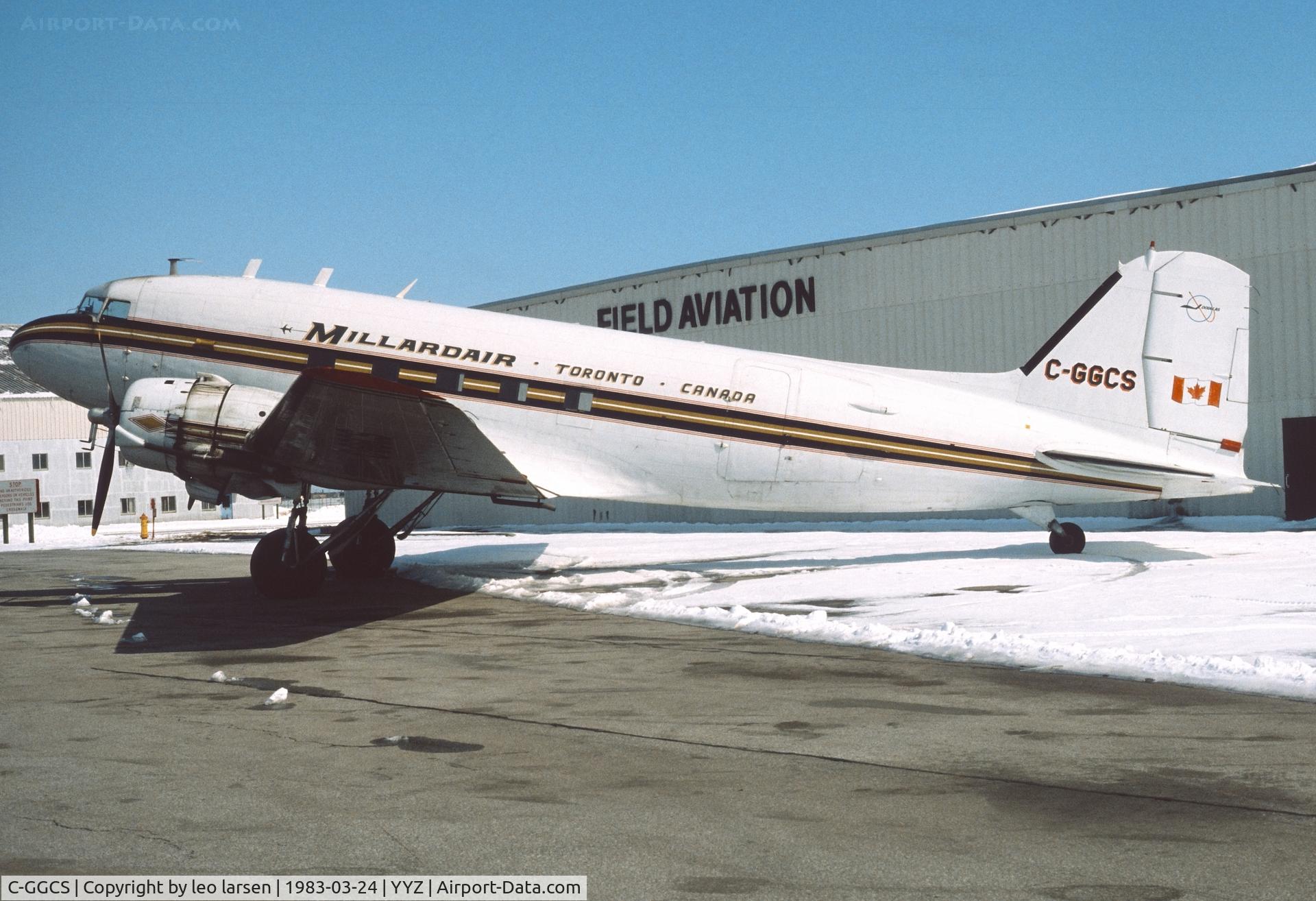 C-GGCS, 1944 Douglas VC-47D Skytrain C/N 32529, Toronto 24.3.1983