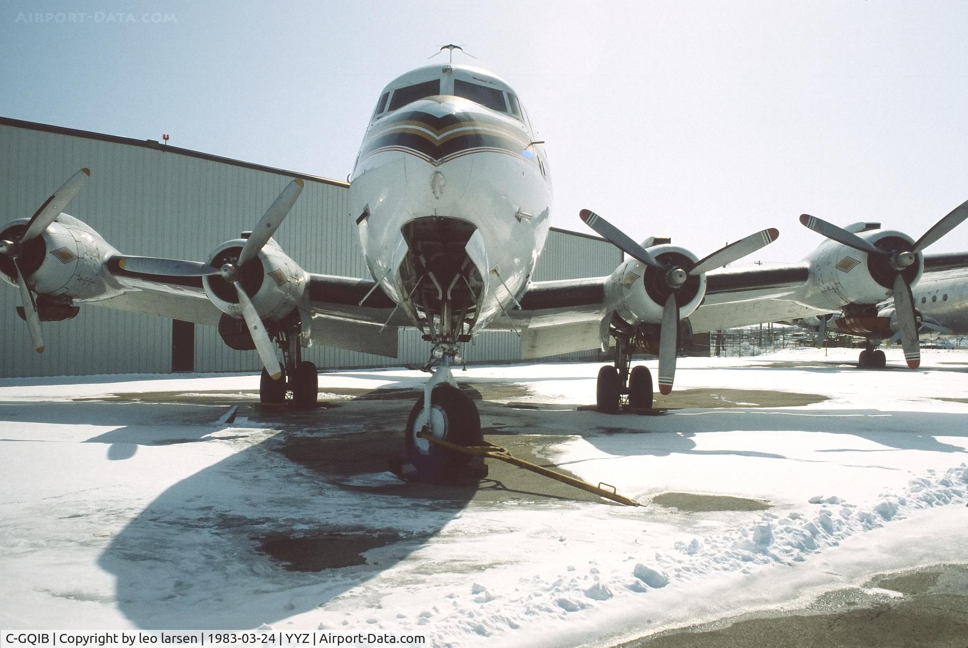 C-GQIB, 1945 Douglas C-54E Skymaster (DC-4A) C/N DO316, Toronto 24.3.1983
