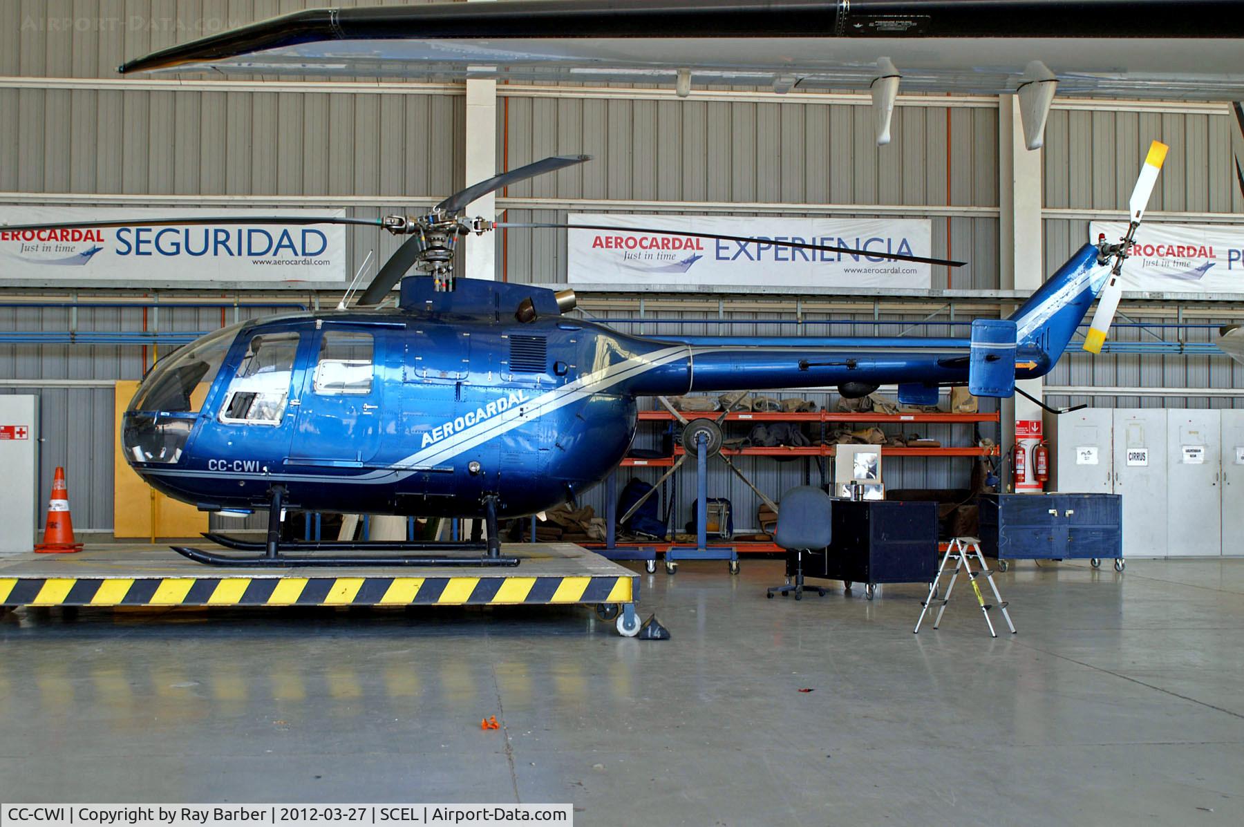 CC-CWI, 1976 MBB Bo-105CB C/N S-193, CC-CWI   MBB/Bolkow Bo.105CB [S-193] (Aerocardal) Santiago-Arturo Merino Benitez Int'l~CC 27/03/2012