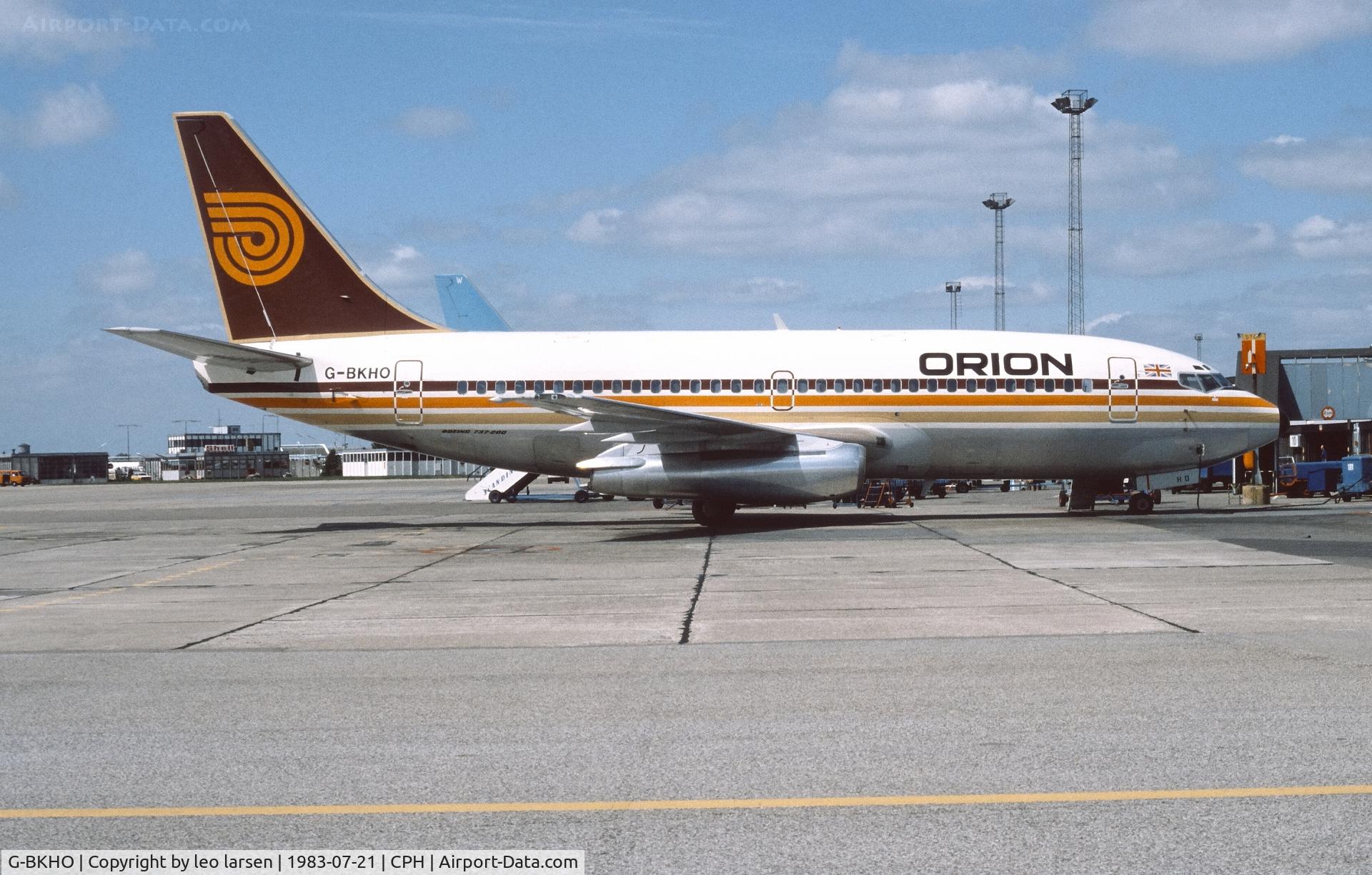 G-BKHO, 1983 Boeing 737-2T5 C/N 22979, Copenhagen 21.7.1983