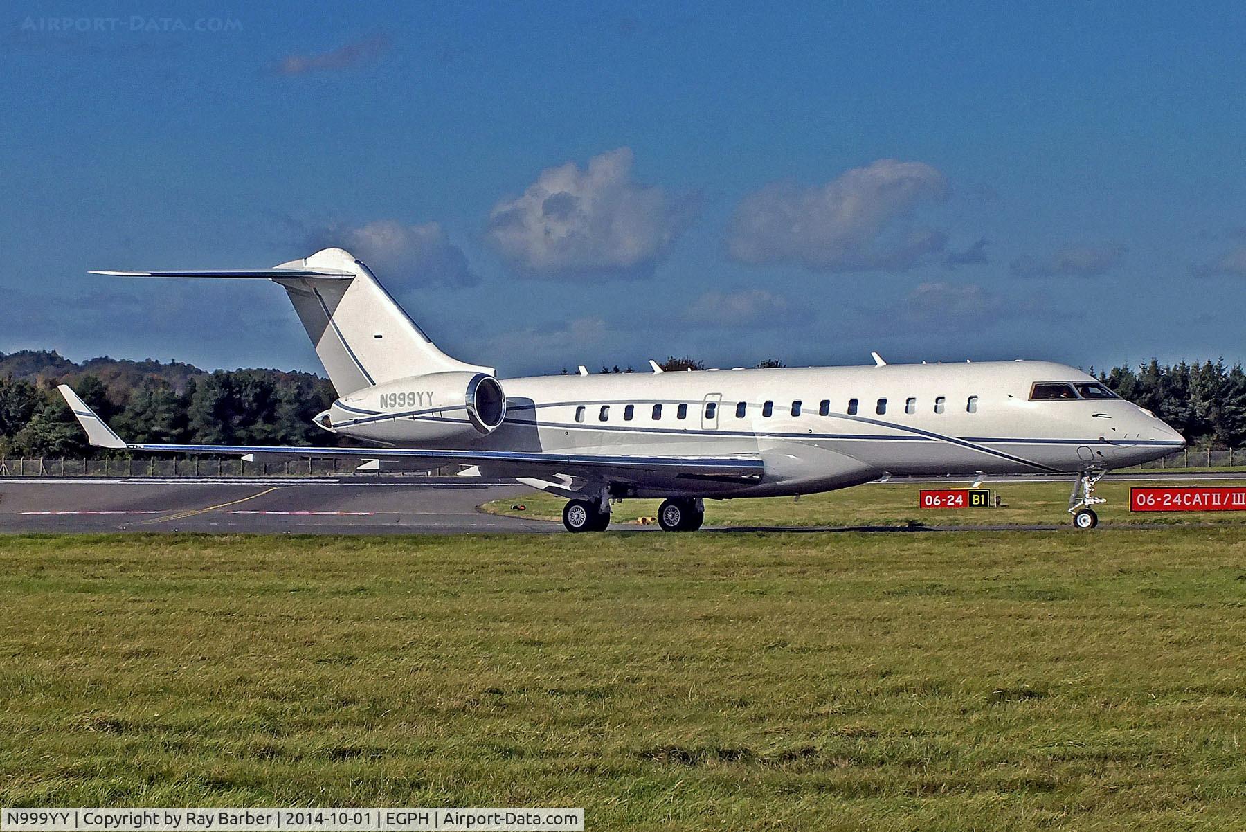 N999YY, 2007 Bombardier BD-700-1A10 Global Express C/N 9240, N999YY   Bombardier BD-700-1A10 Global Express XRS [9240] Edinburgh-Turnhouse~G 01/10/2014