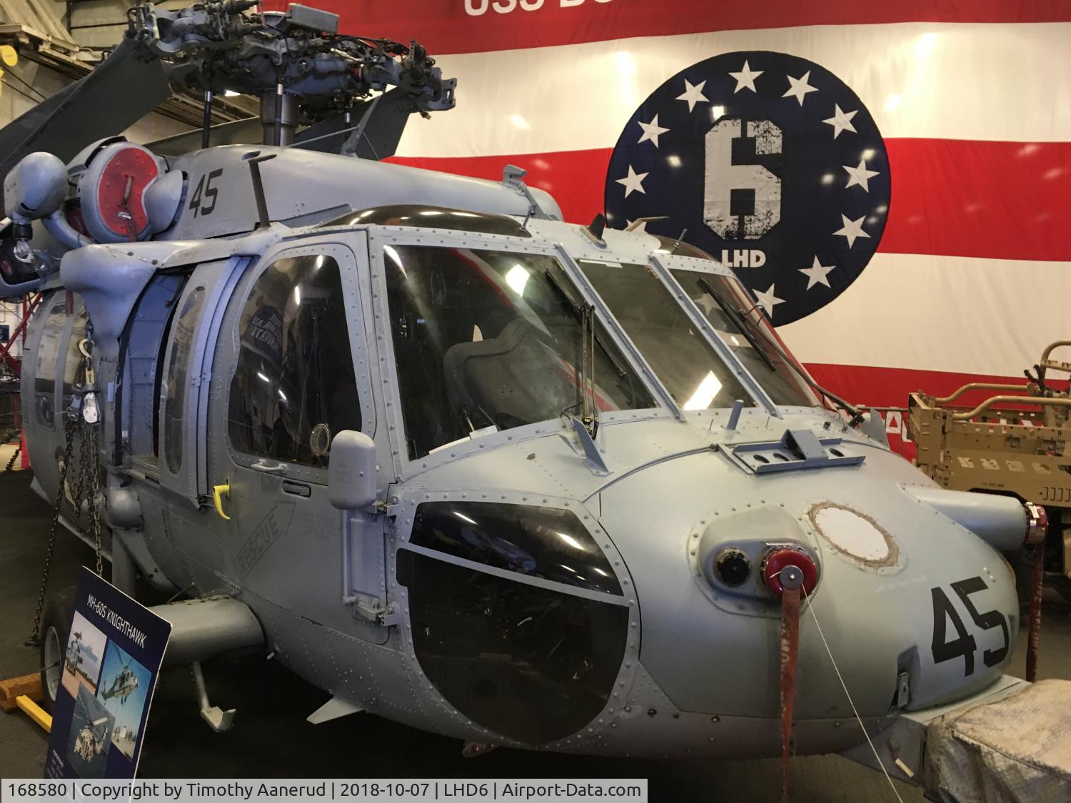 168580, Sikorsky MH-60S C/N 168580, Sikorsky MH-60S, c/n: 168580. Aboard the USS Bonhomme Richard (LHD-6), San Francisco, CA, Fleet Week.