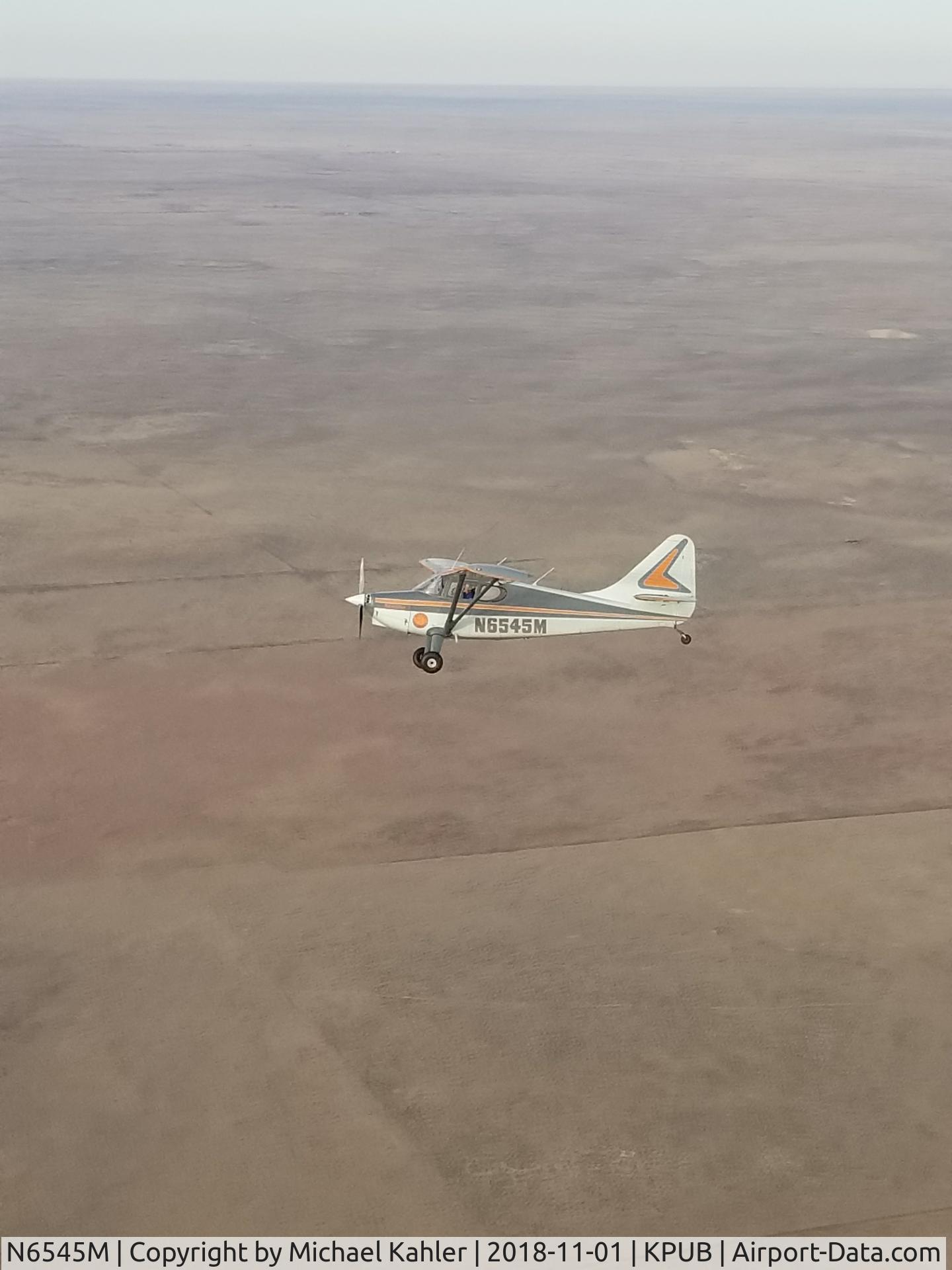 N6545M, 1948 Stinson 108-3 Voyager C/N 108-4545, Flight KLHX to KPUB