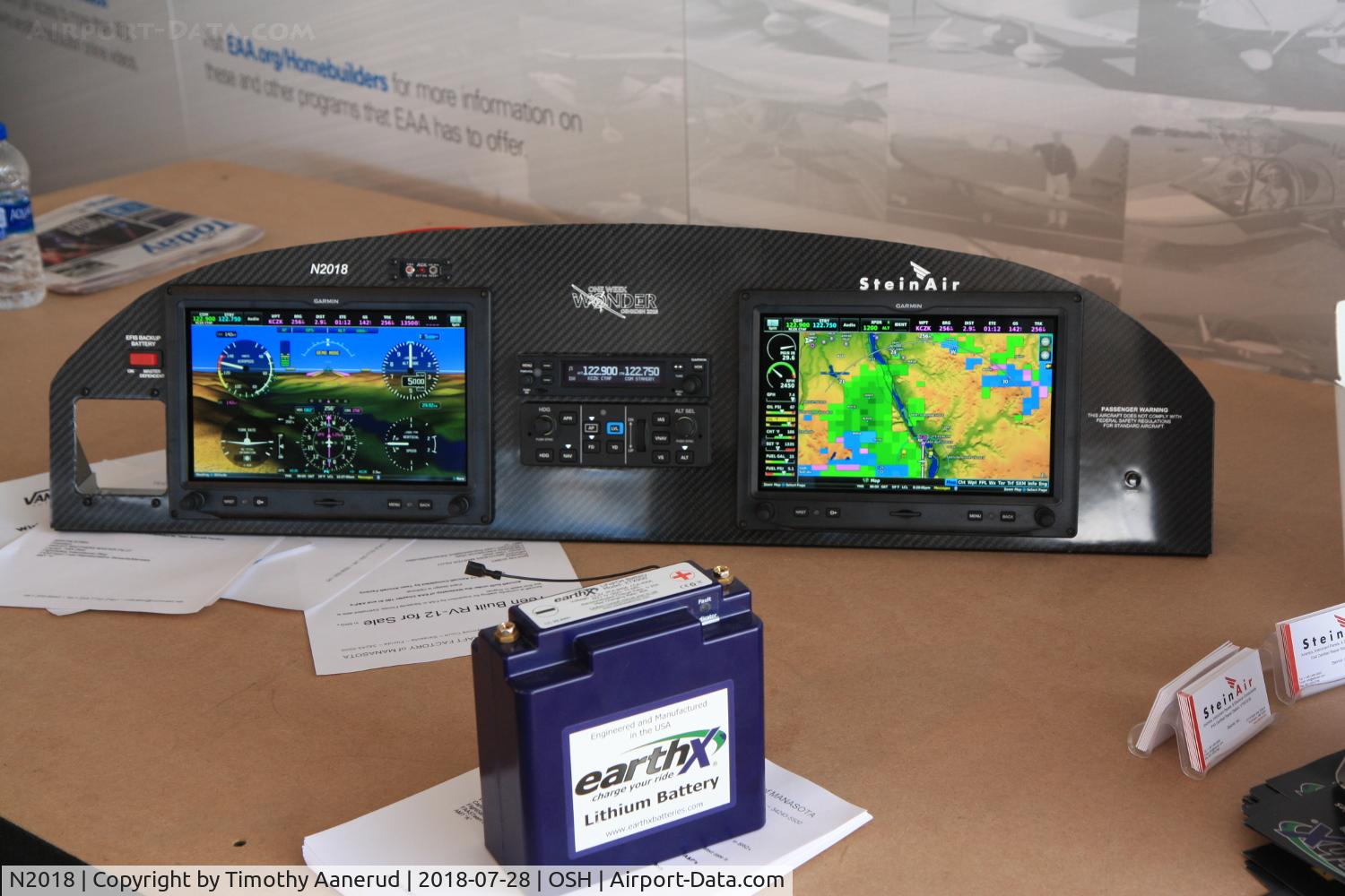 N2018, 2018 Vans RV-12IS C/N 121100, 2018 Vans RV-12IS, c/n: 121100.  The instrument panel for the RV-12 One Week Wonder.