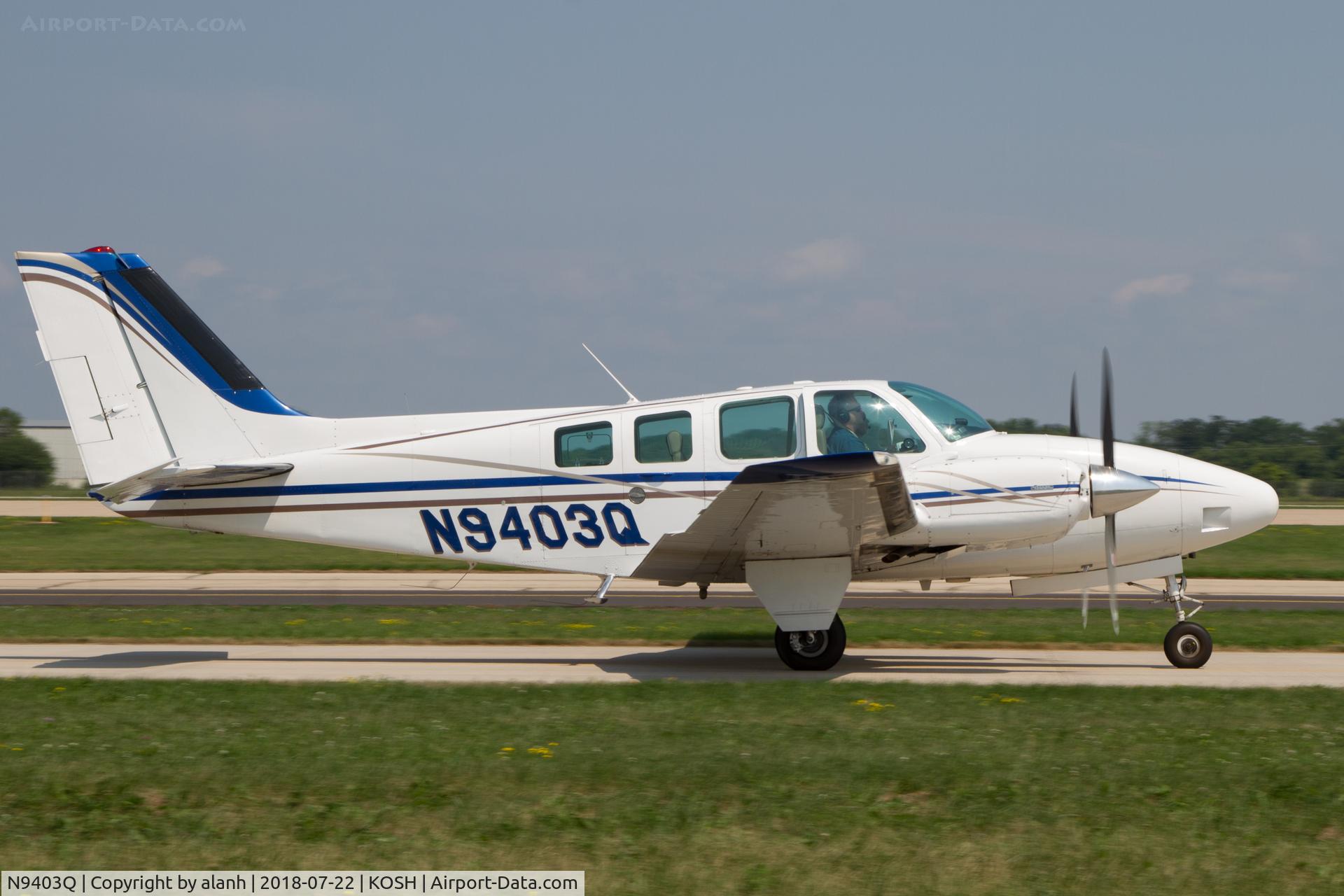 N9403Q, 1970 Beech 58 Baron C/N TH-54, Taxying at AirVenture 2018