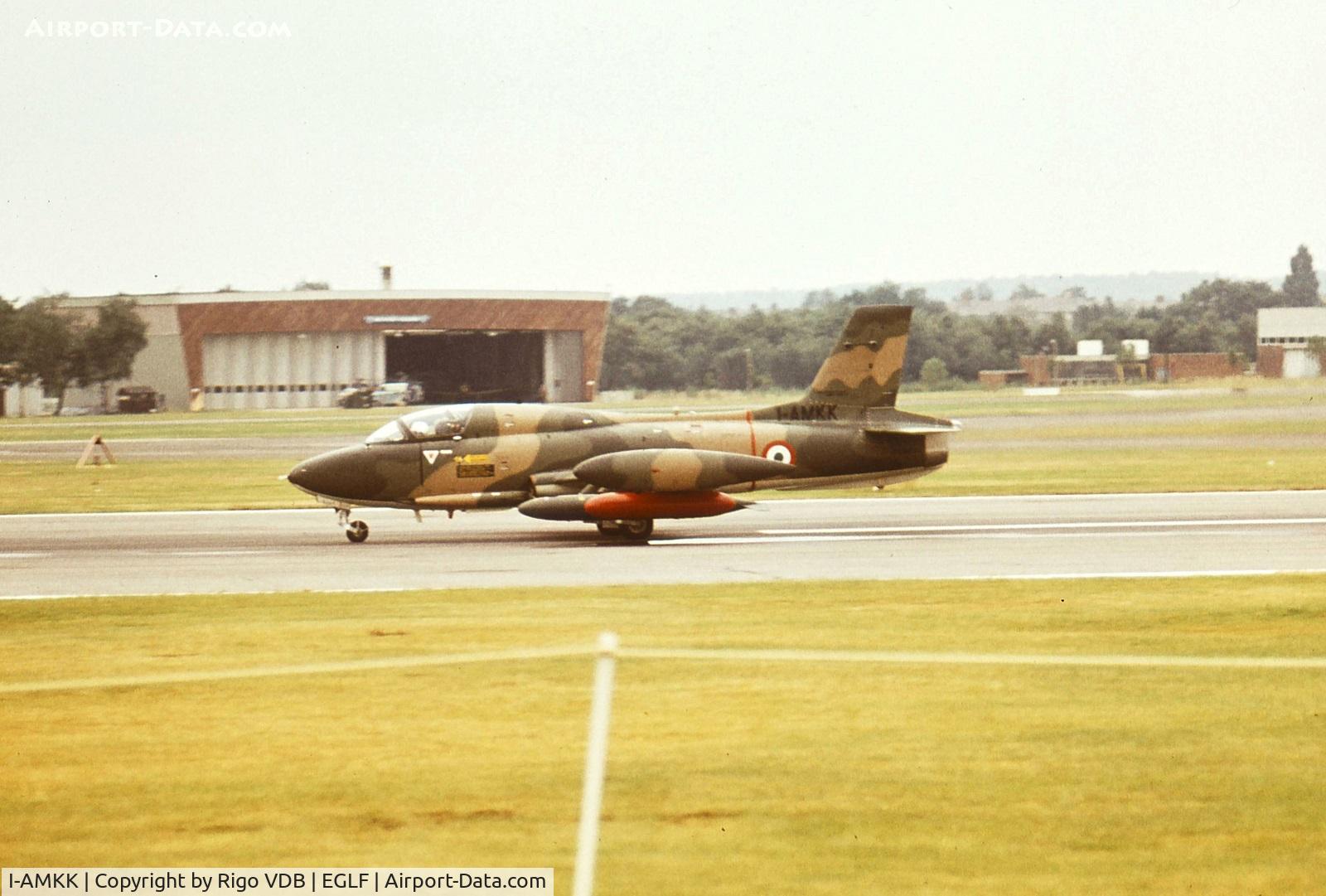 I-AMKK, Aermacchi MB-326K C/N 6477/218, Farnborough September 1972.