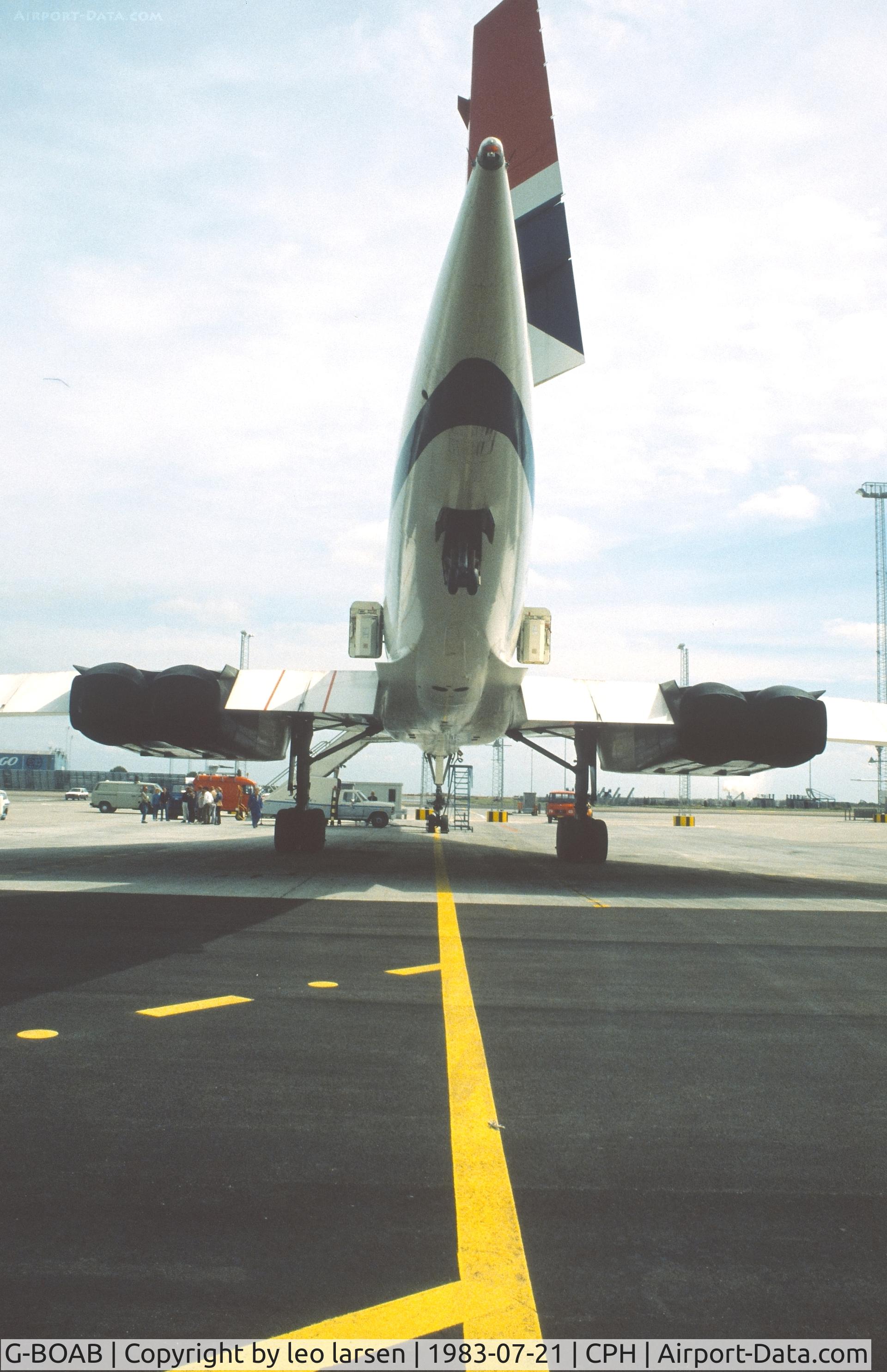 G-BOAB, 1976 Aerospatiale-BAC Concorde 1-102 C/N 100-008, Copenhagen 21.7.1983