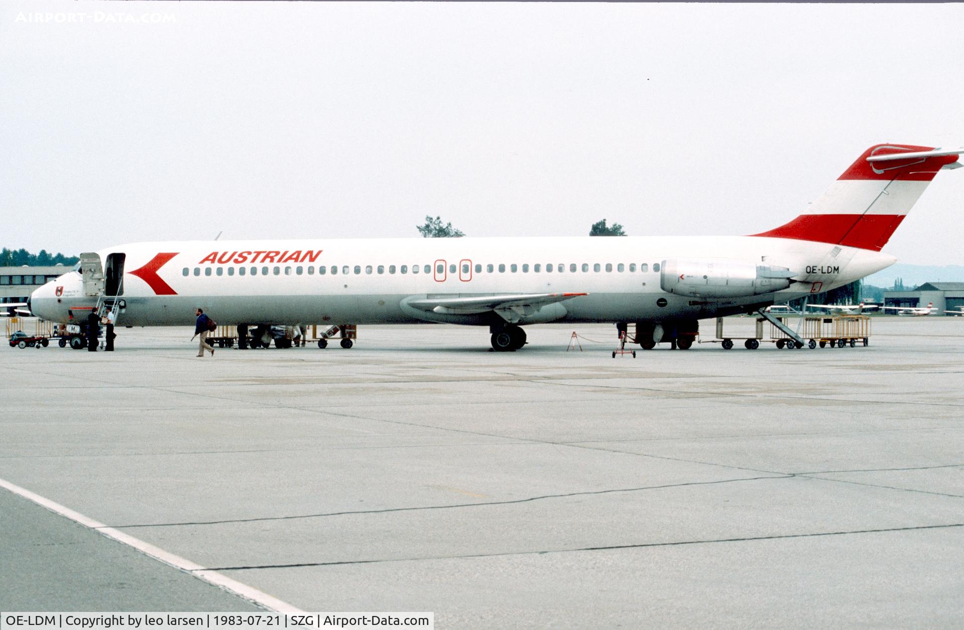 OE-LDM, 1976 Douglas DC-9-51 C/N 47726, Salzburg 21.7.1983