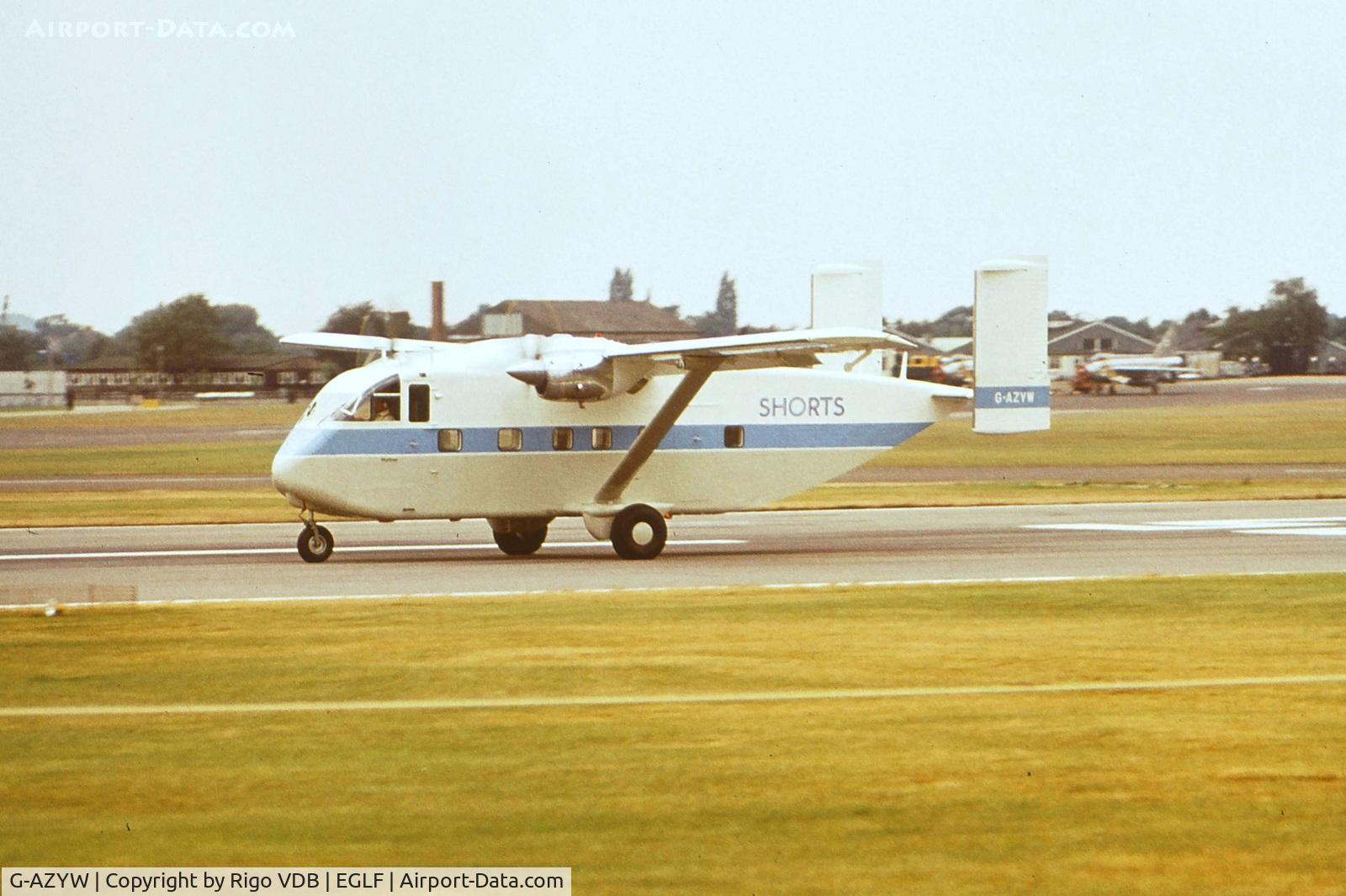 G-AZYW, 1972 Short SC-7 Skyvan 3 C/N SH.1903, FAB airshow 1972.