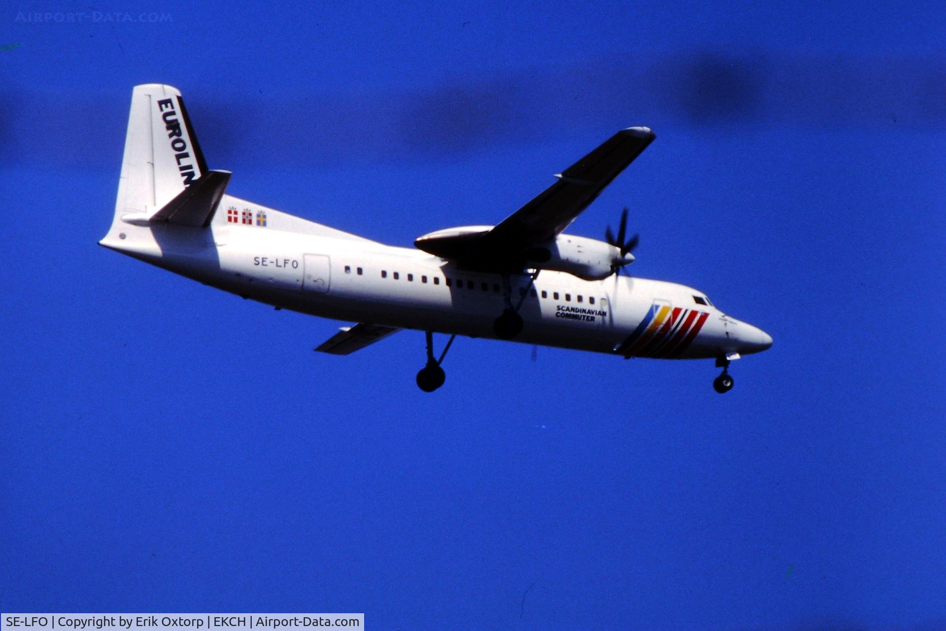 SE-LFO, 1990 Fokker 50 C/N 20198, SE-LFO landig rw 04L