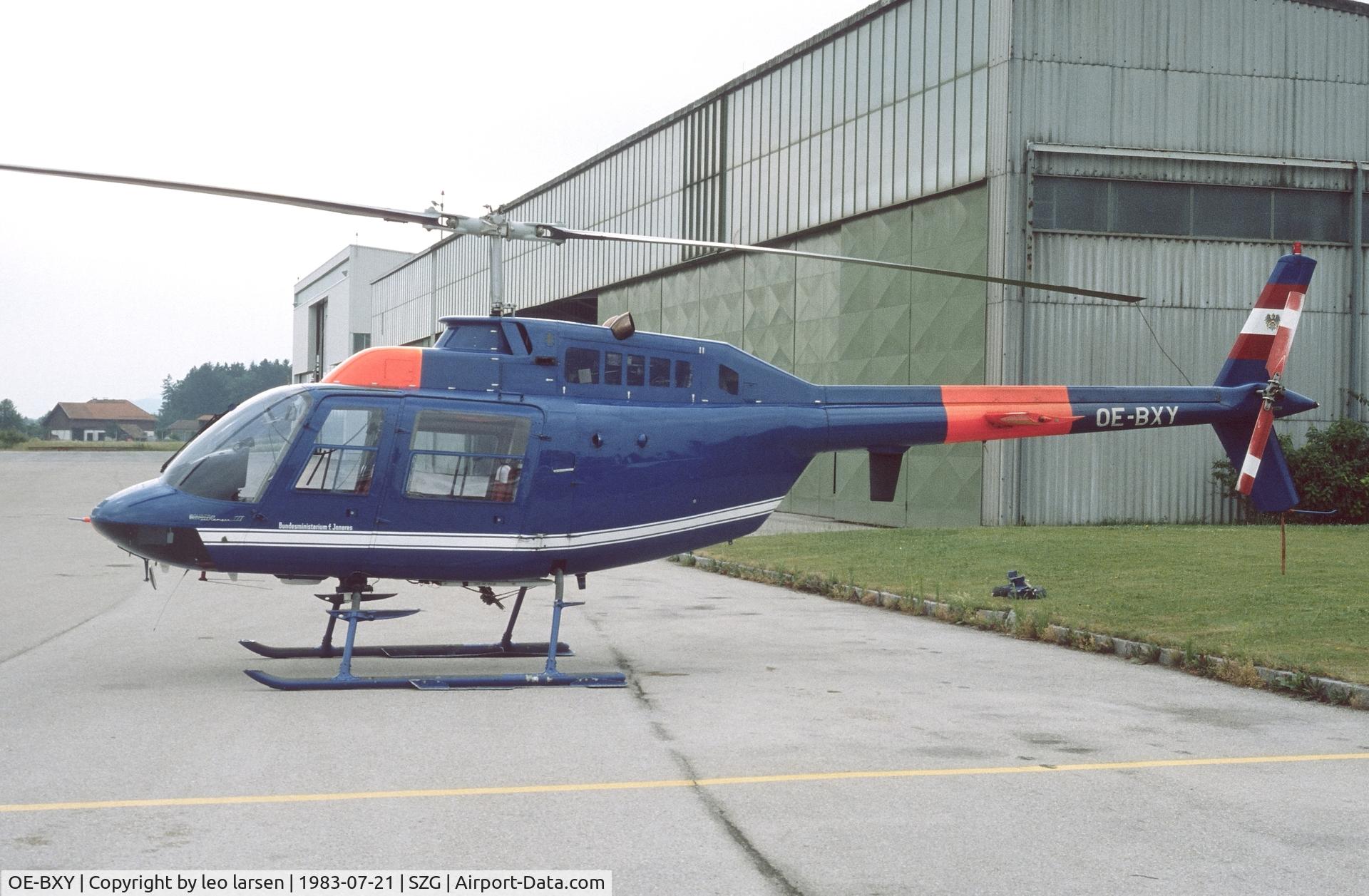 OE-BXY, Agusta AB-206B JetRanger III C/N 8604, Salzburg 21.7.1983
