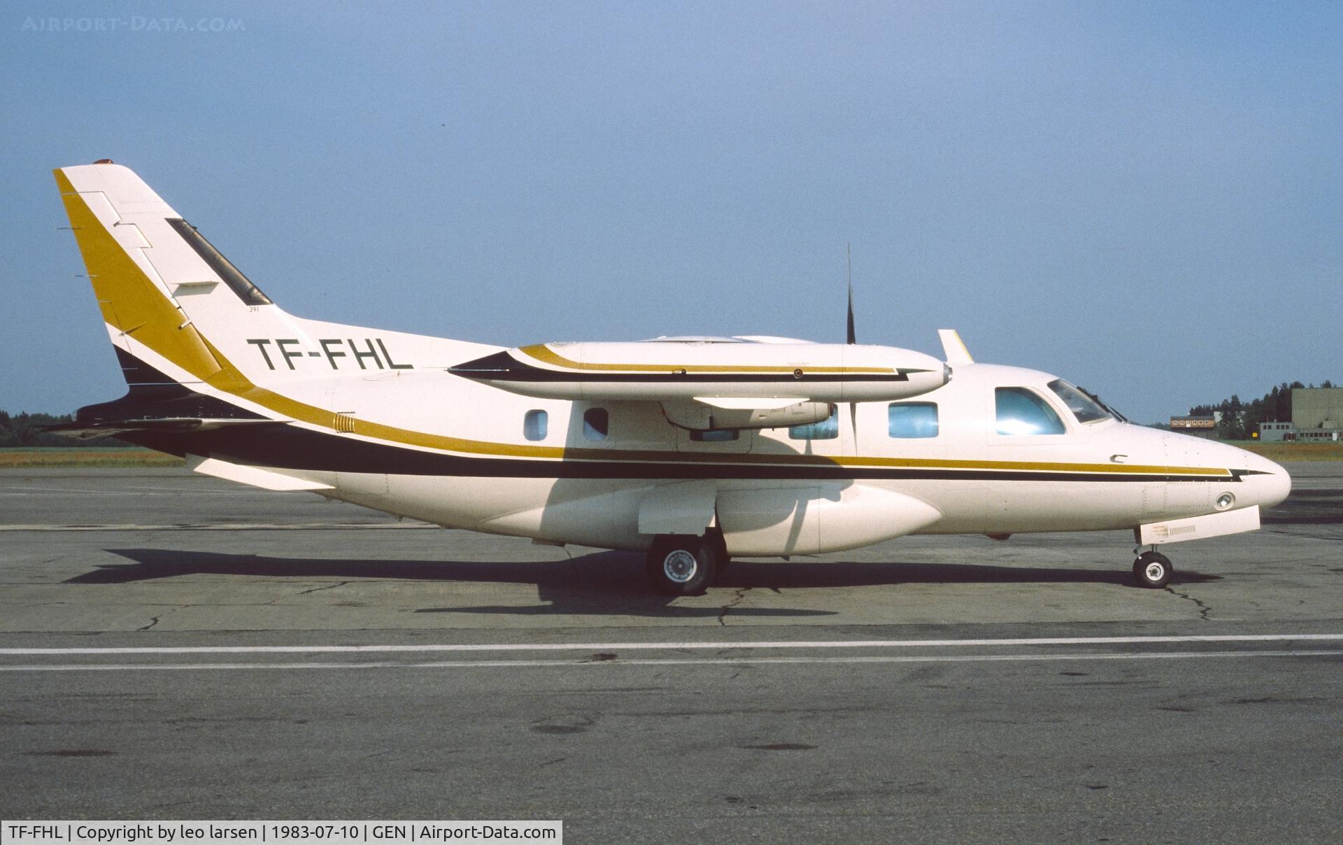 TF-FHL, 1969 Mitsubishi MU-2L C/N 660, Oslo Gardermoen 10.7.1983