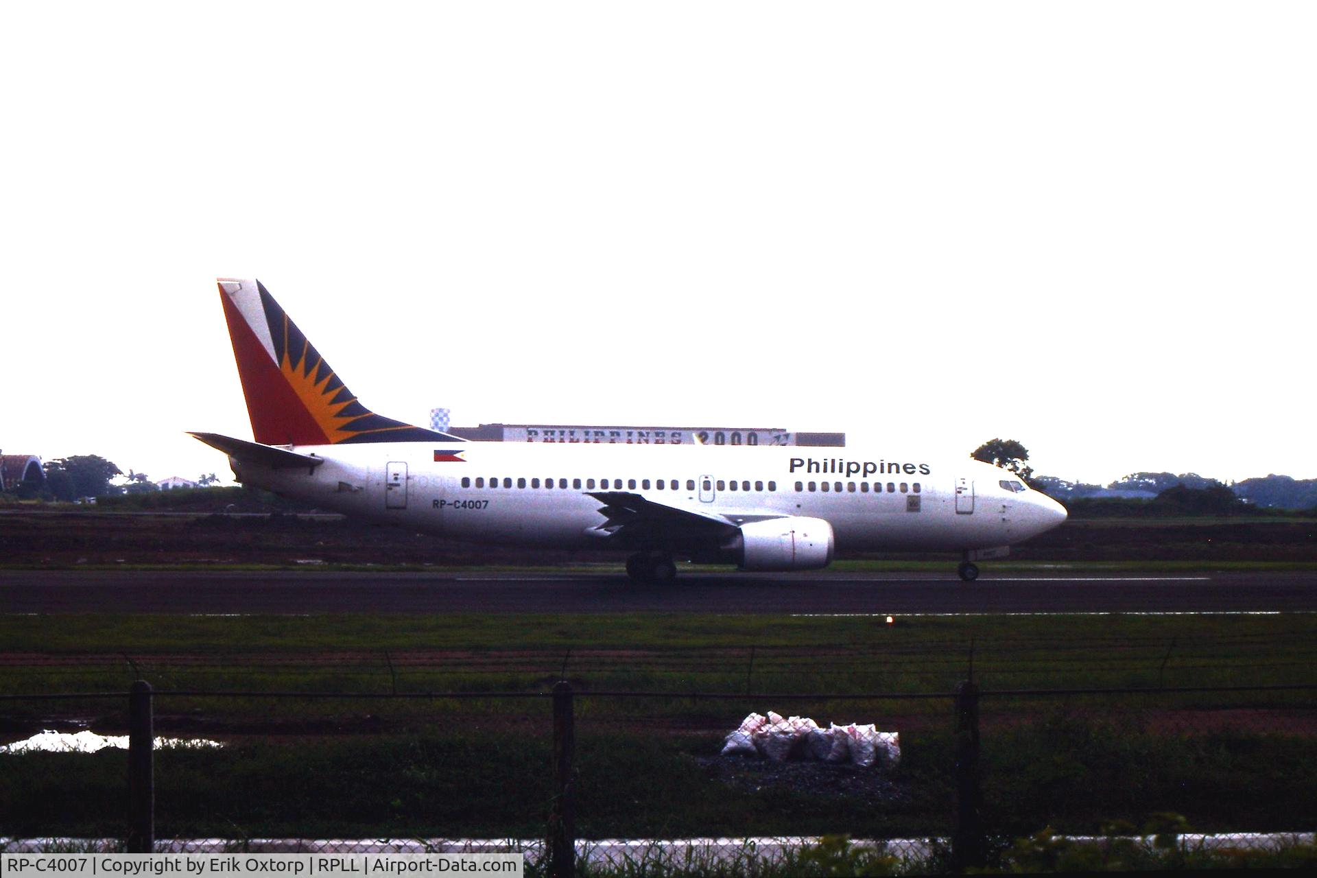 RP-C4007, 1993 Boeing 737-3Y0 C/N 25996, RP-C4007 in MNL