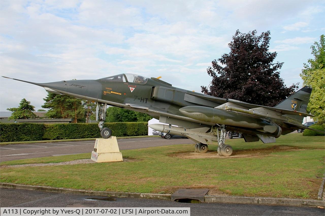A113, Sepecat Jaguar A C/N A113, Sepecat Jaguar A, Preserved at St Dizier-Robinson Air Base 113 (LFSI)