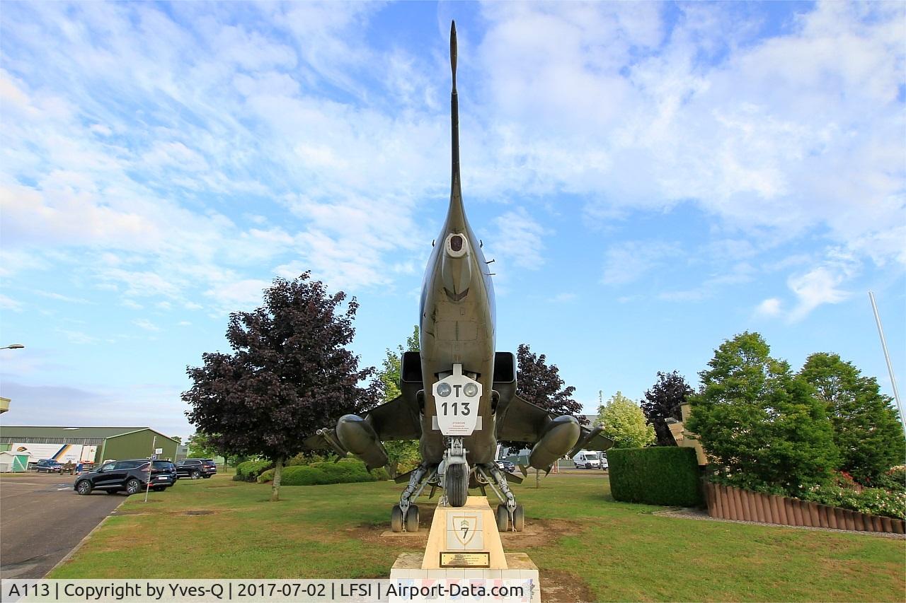 A113, Sepecat Jaguar A C/N A113, Sepecat Jaguar A, Preserved at St Dizier-Robinson Air Base 113 (LFSI)