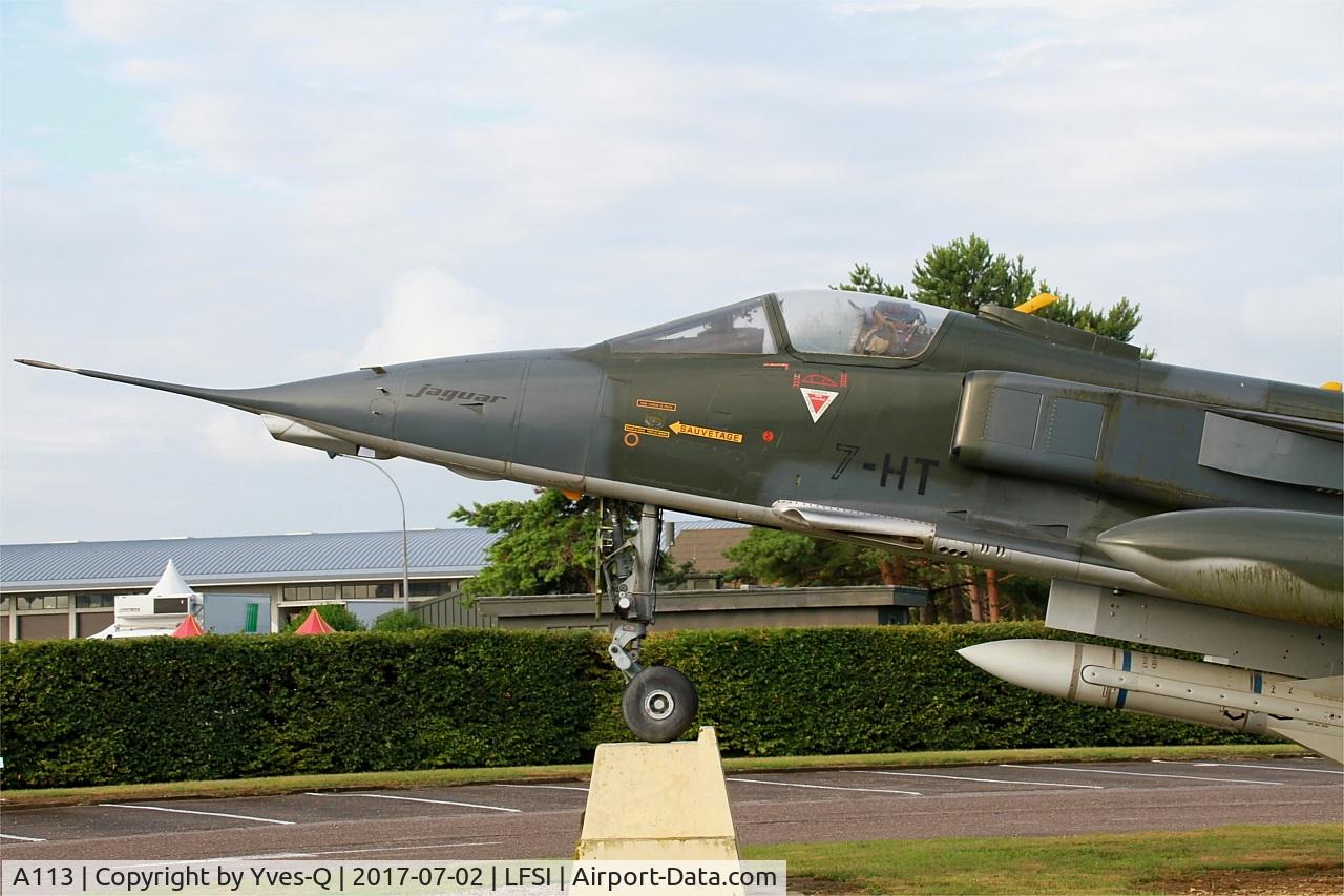 A113, Sepecat Jaguar A C/N A113, Sepecat Jaguar A, Preserved at St Dizier-Robinson Air Base 113 (LFSI)