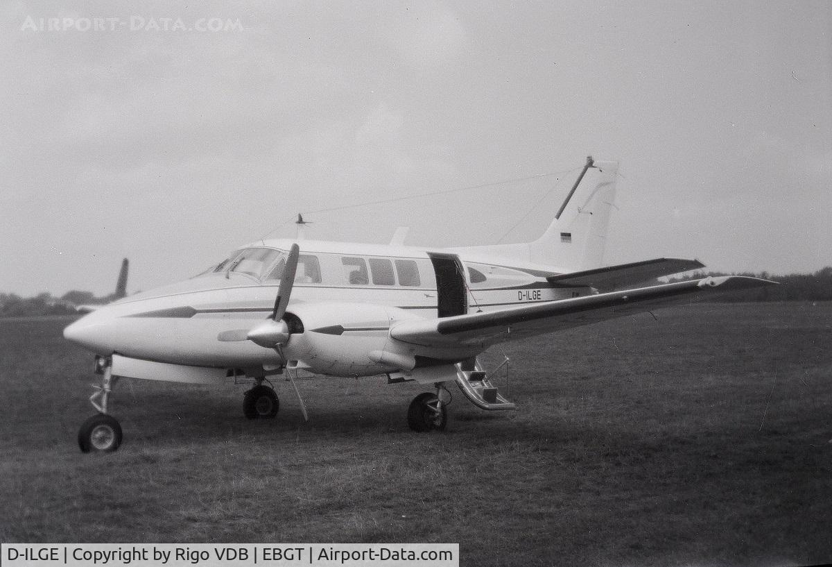 D-ILGE, Beechcraft Queen Air 80 C/N NOT FOUND, Ghent airport in 1966.