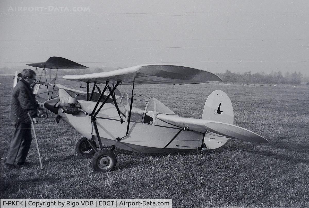 F-PKFK, Mignet HM.293 Pou-du-Ciel C/N 821, Ghent airport in 1965.
