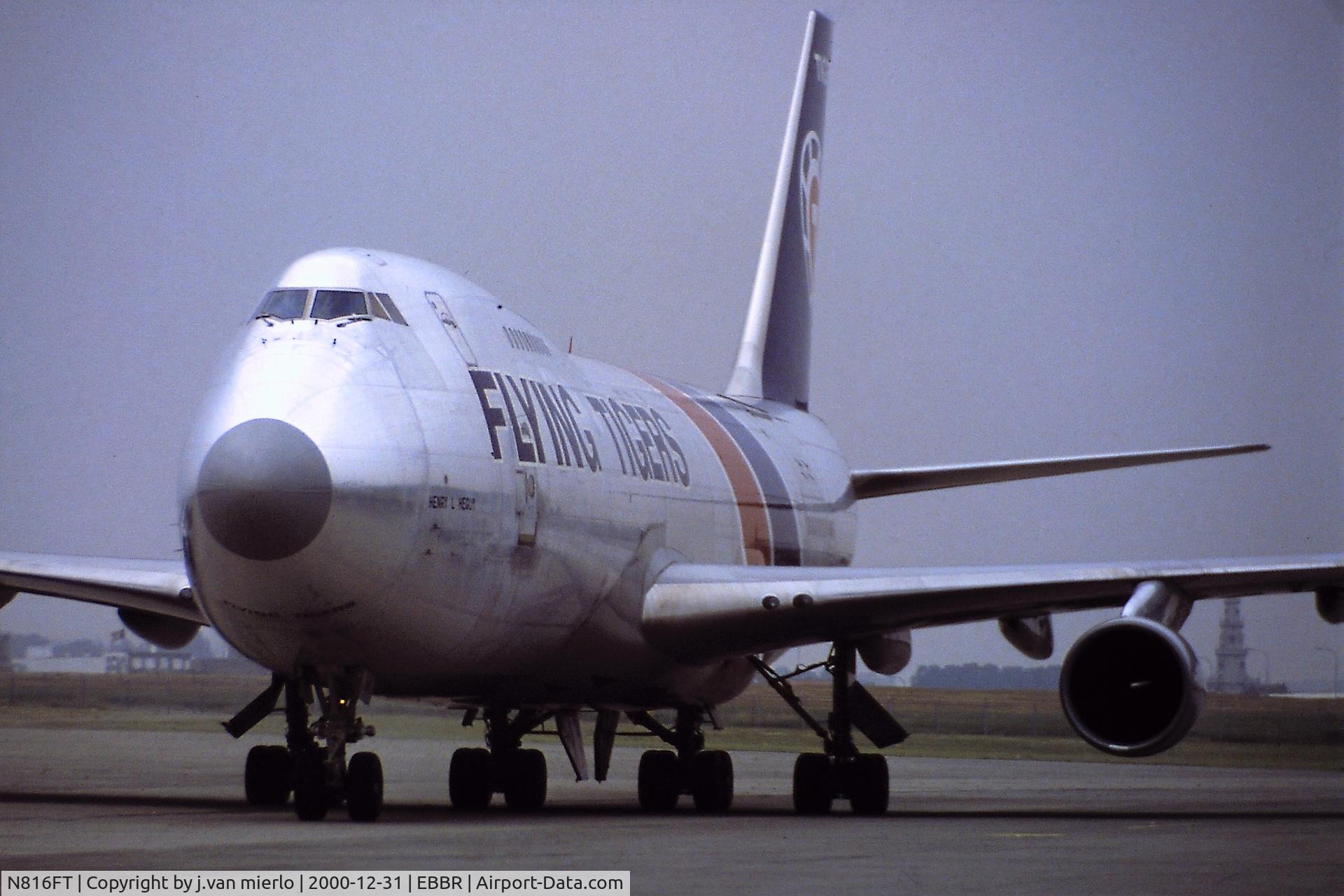 N816FT, 1980 Boeing 747-245F C/N 22151, Arriving at EBBR BRUCARGO mid80s
