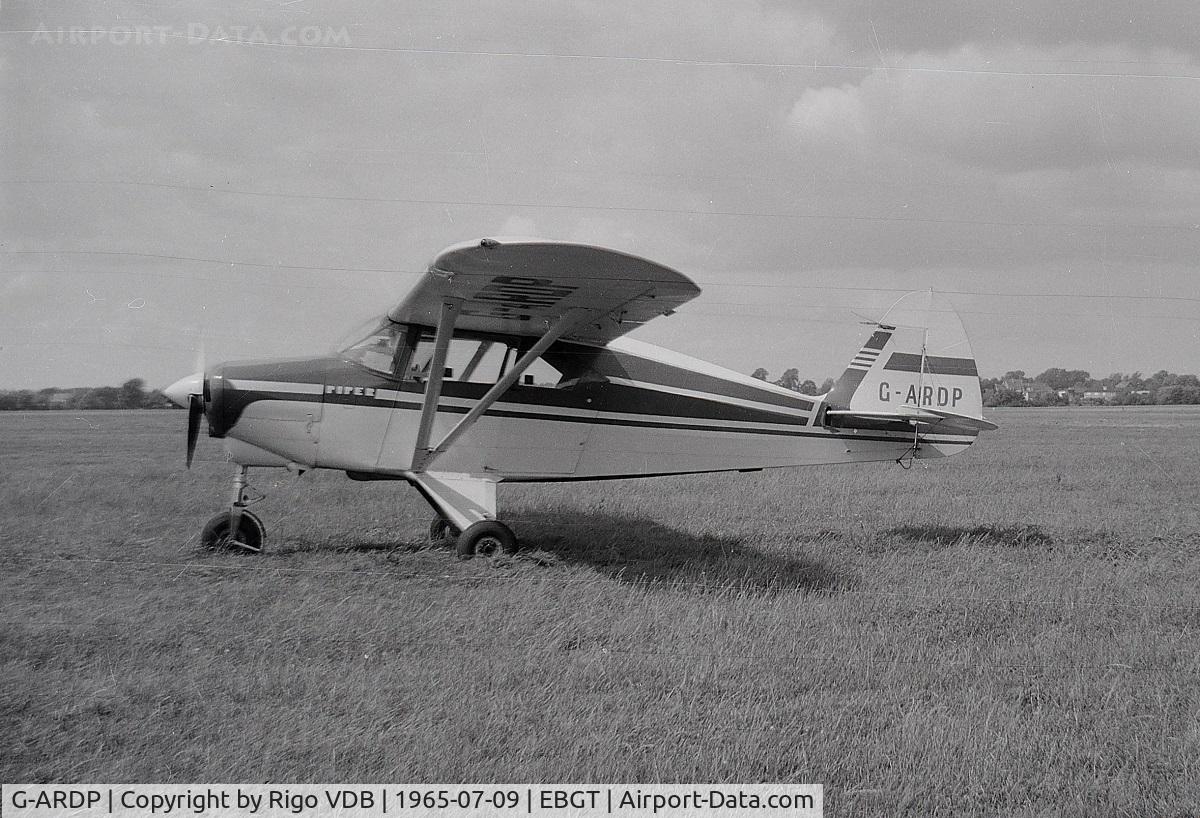 G-ARDP, Piper PA-22-150 Caribbean C/N 22-4254, Ghent airport in 1965.