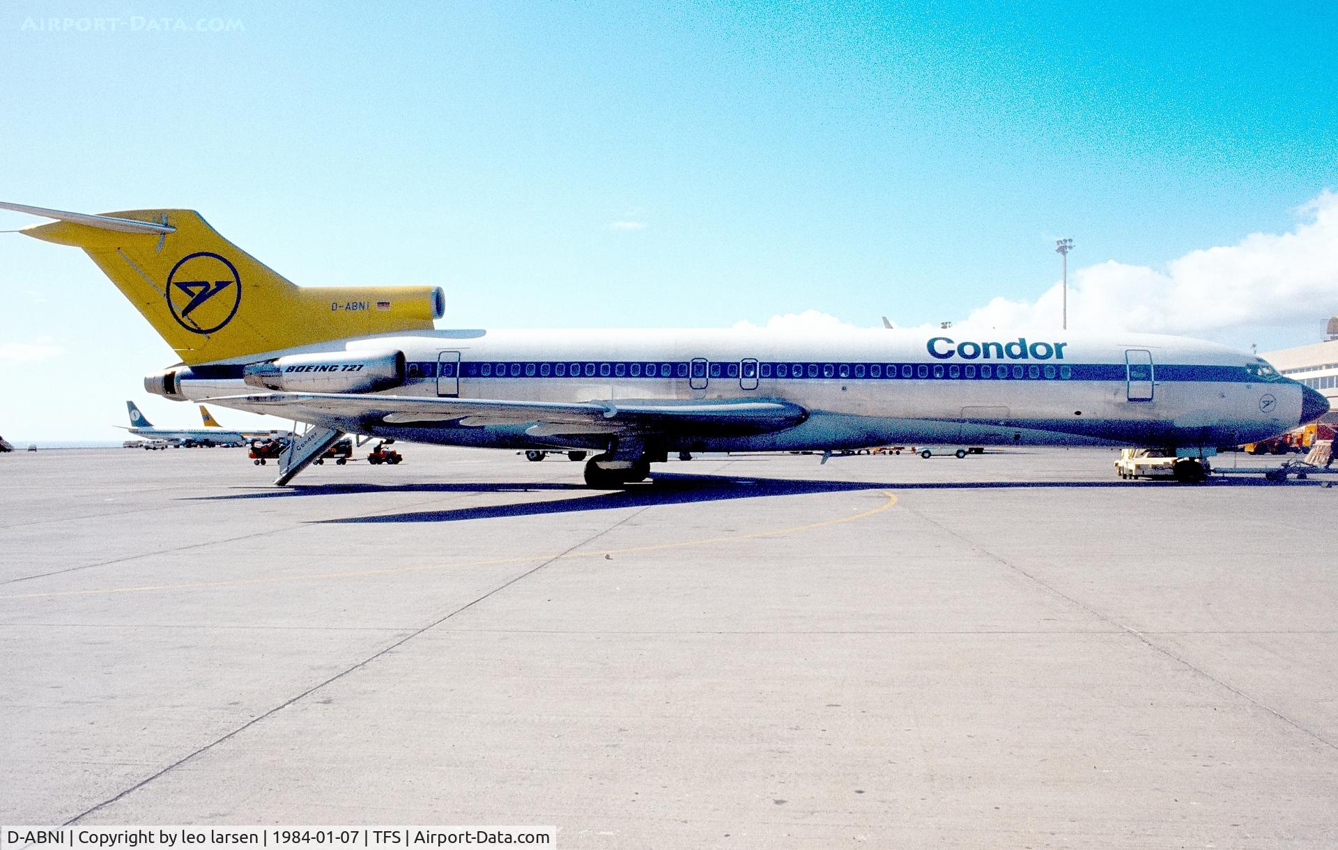 D-ABNI, 1973 Boeing 727-230 C/N 20676, Tenerife 4.1.1984