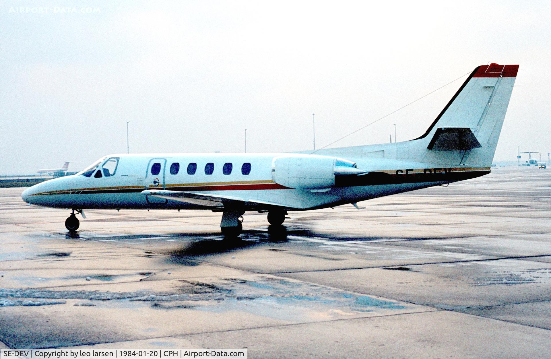 SE-DEV, 1980 Cessna 550 Citation C/N 550-0123, Copenhagen 20.1.1984
