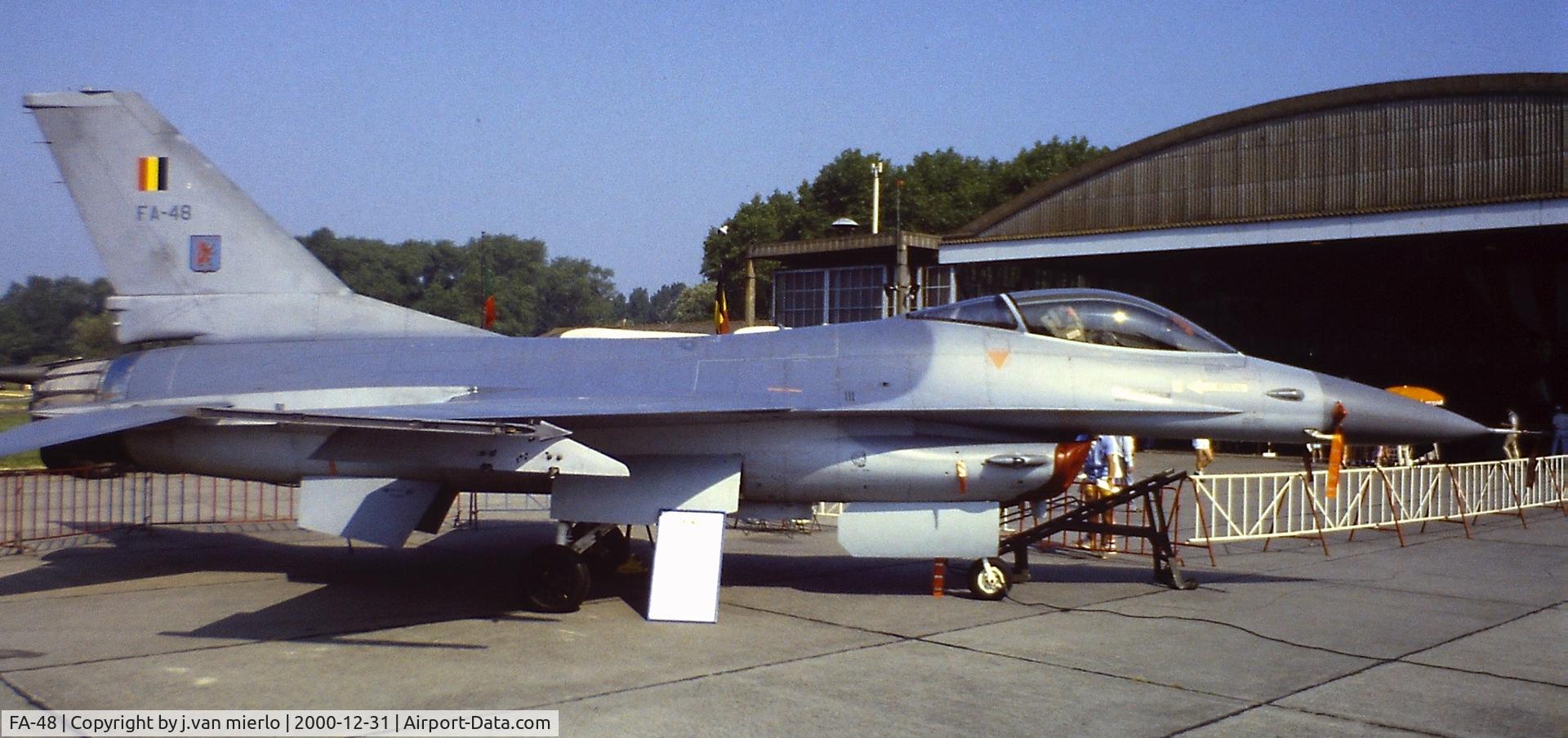 FA-48, SABCA F-16A Fighting Falcon C/N 6H-48, Static show, Belgium 80s