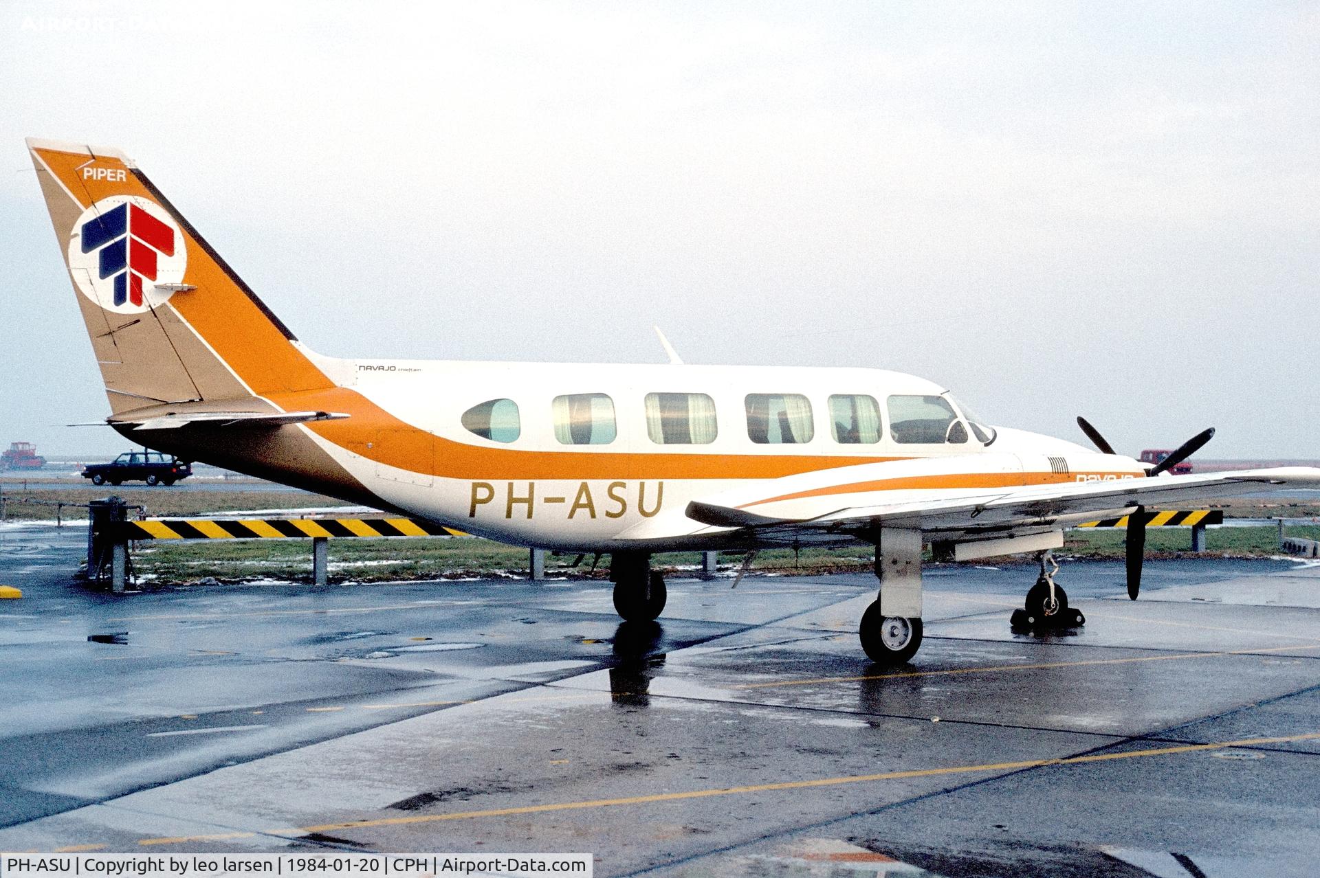 PH-ASU, Piper PA-31-350 Navajo Chieftain C/N 31-7752058, Copenhagen 20.1.1984. w/o 25.2.1986 Basel.