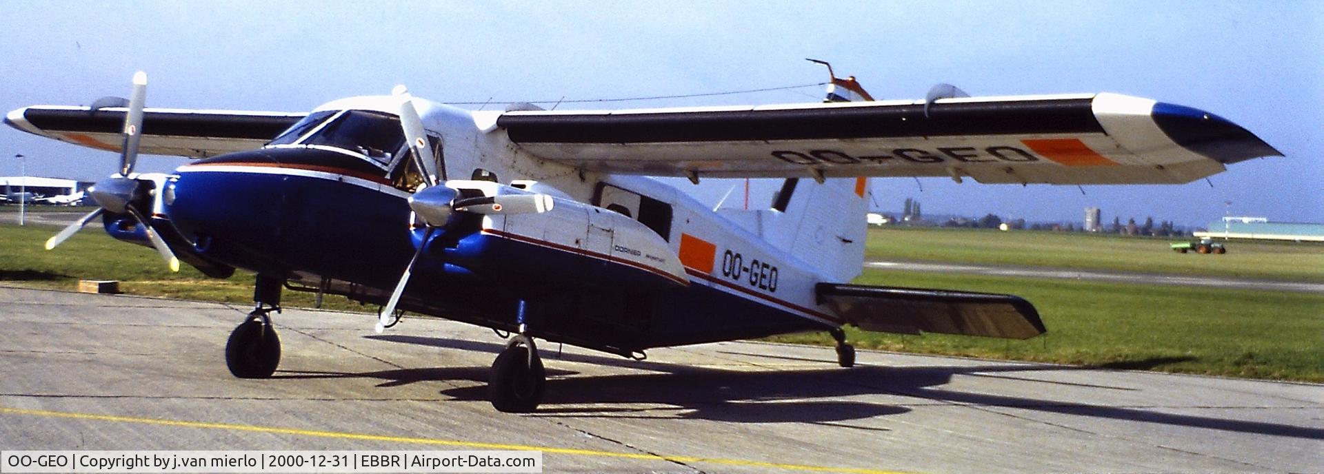 OO-GEO, 1968 Dornier Do-28D-1 Skyservant C/N 4023, Brussels, Belgium '80s