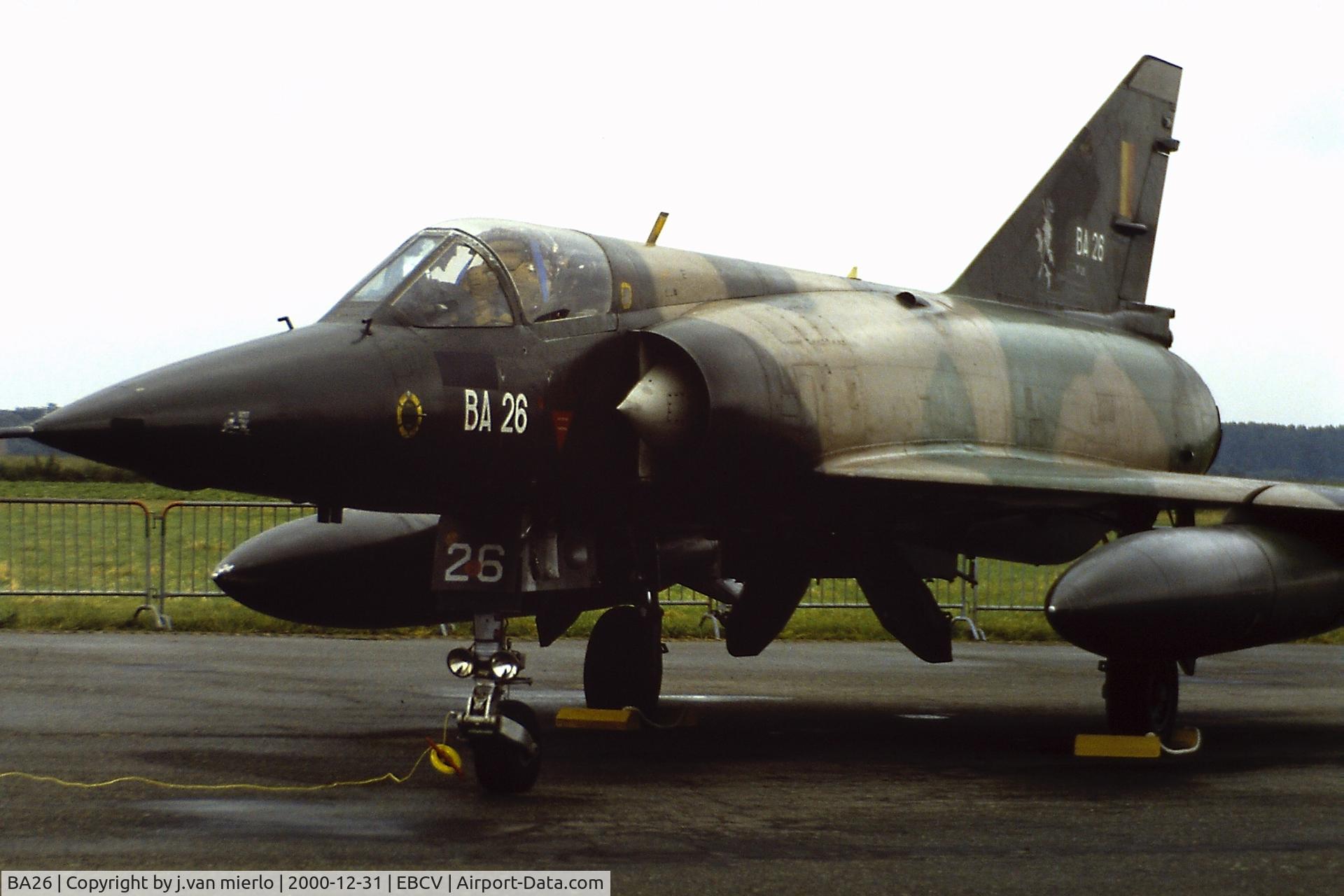 BA26, SABCA Mirage 5BA C/N 26, Chièvres static show 80s