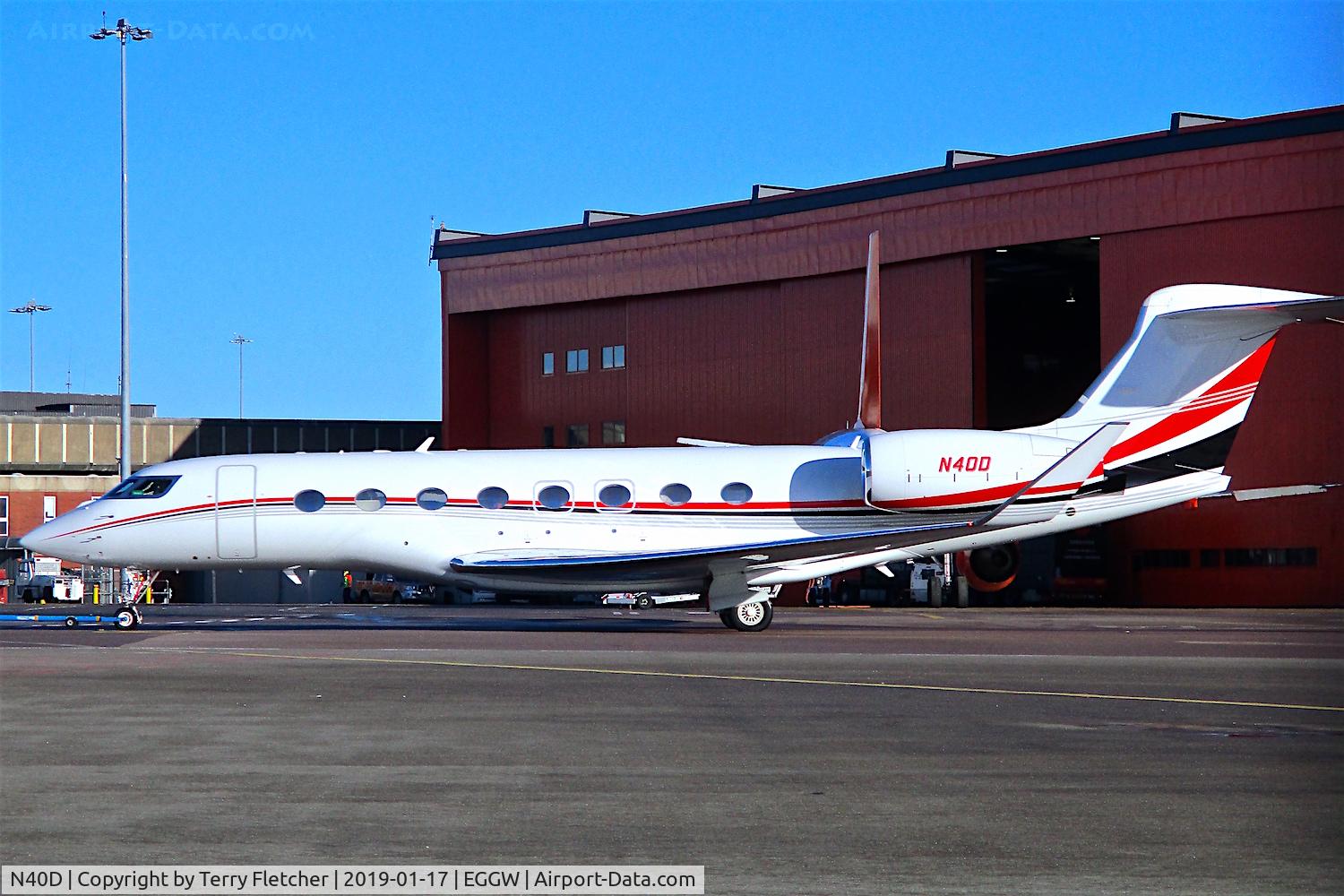 N40D, 2014 Gulfstream G-VI (G650ER) C/N 6119, At Luton
