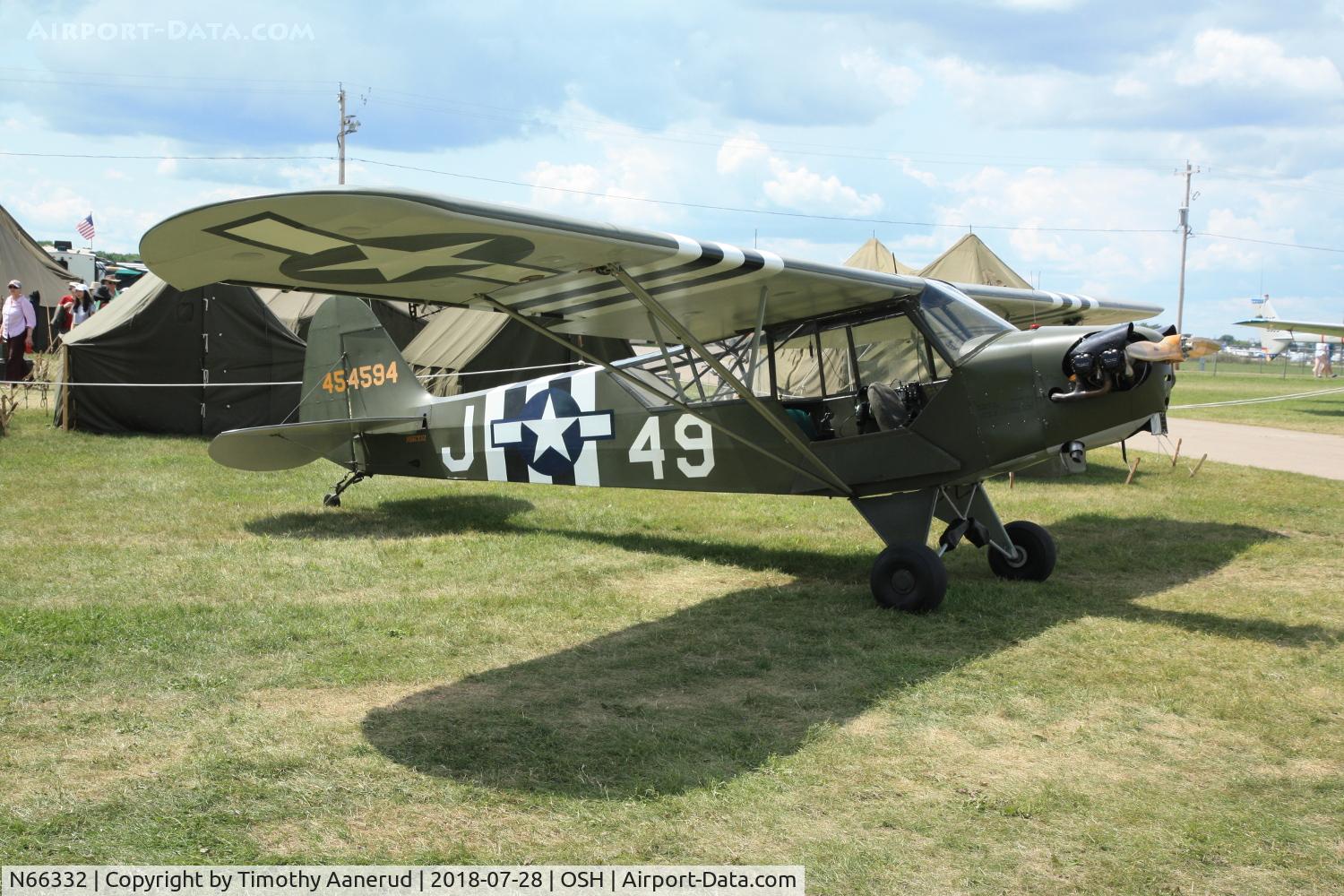 N66332, 1945 Piper L-4J Grasshopper (J3C-65D) C/N 13334, Piper L-4J, c/n: 13334