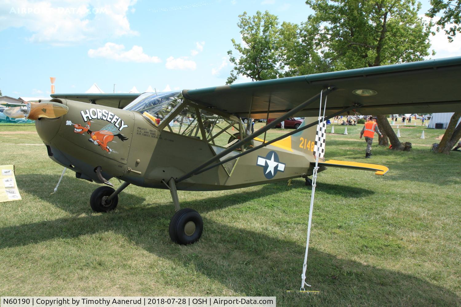 N60190, 1945 Stinson L-5 Sentinel C/N 76-91, 1945 Stinson L-5, c/n: 76-91