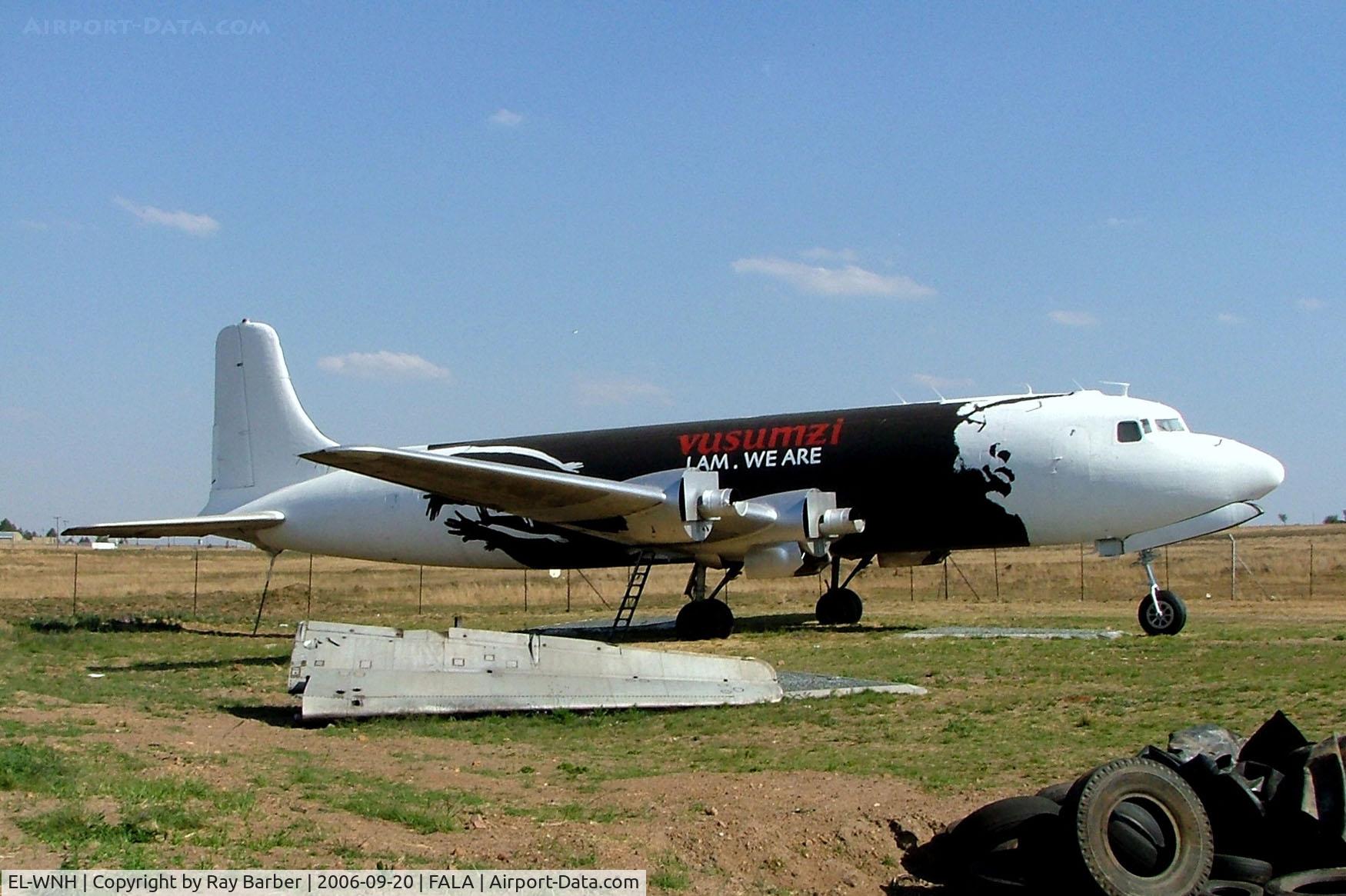 EL-WNH, 1948 Douglas DC-6 C/N 43127, EL-WNH   Douglas DC-6 [43127] (Lanseria Fire Service) Lanseria~ZS 20/09/2006. Unmarked used by the Fire service.