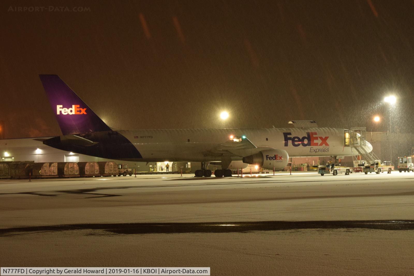 N777FD, 1991 Boeing 757-222(SF) C/N 25222, Early morning loading on the Fed Ex ramp.