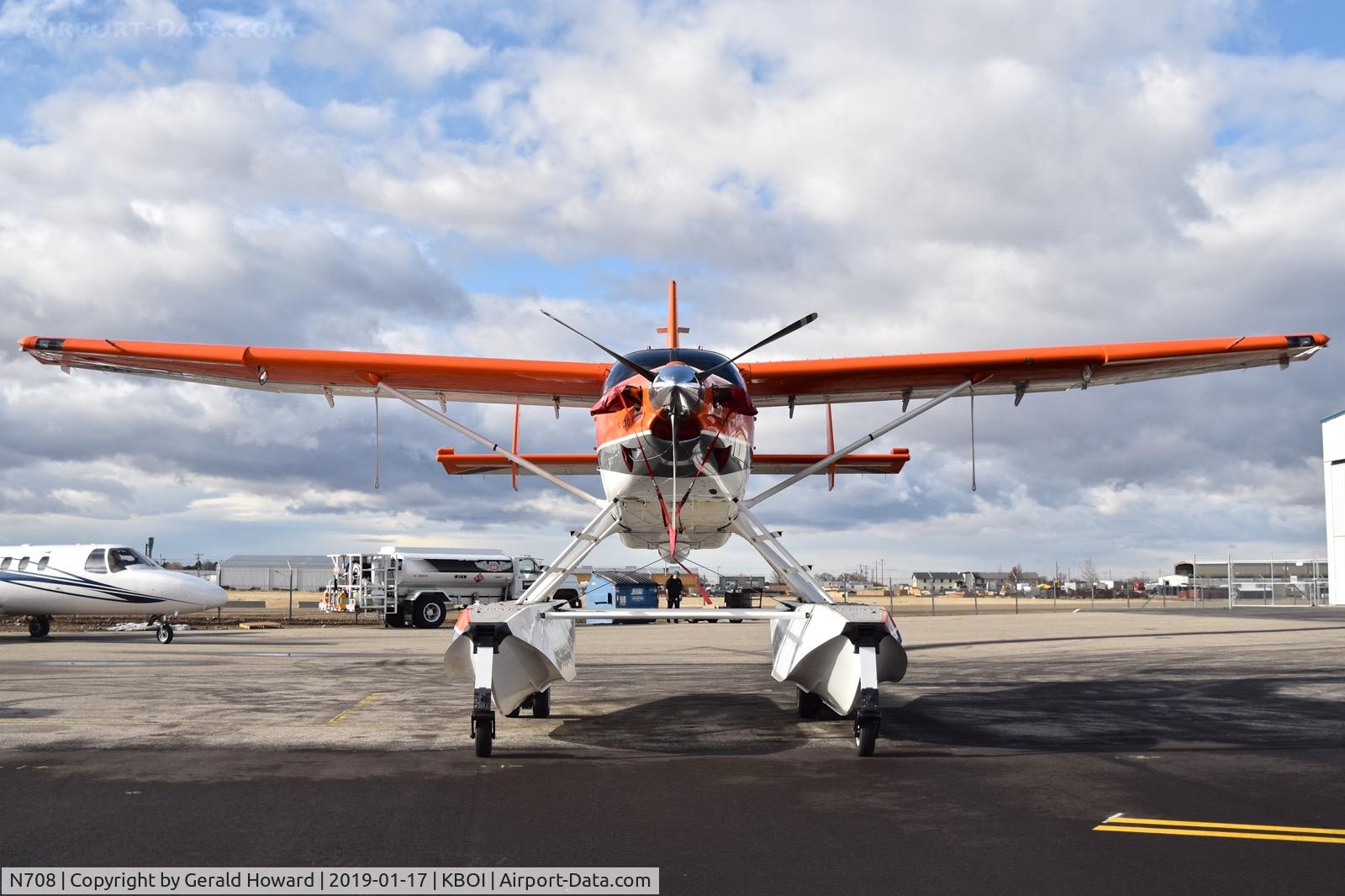 N708, 2008 Quest Kodiak 100 C/N 100-0007, Parked on the south GA ramp.