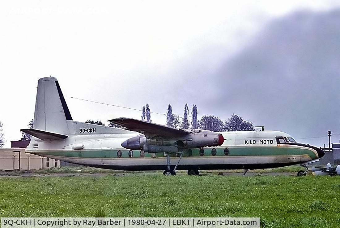 9Q-CKH, Fairchild F-27 C/N 87, 9Q-CKH   Fairchild FH-27F [87] (Kilo Moto Gold Mining  Co) Kortrijk-Wevelgem~OO 27/04/1980. From a slide.