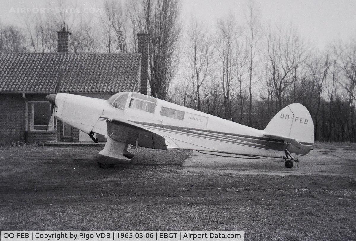 OO-FEB, Percival P-31C Proctor IV C/N H589, At Ghent airport.