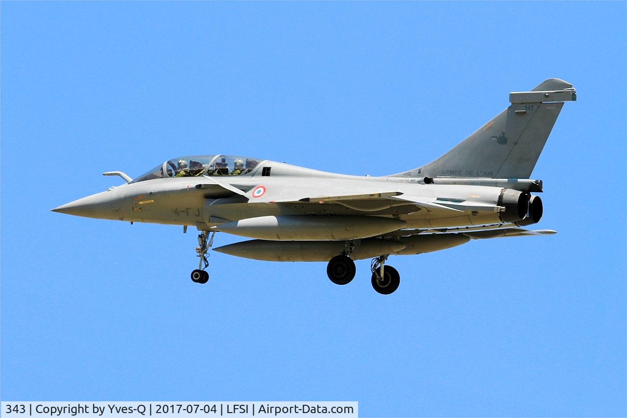 343, Dassault Rafale B C/N 343, Dassault Rafale B, On final rwy 29, St Dizier-Robinson Air Base 113 (LFSI)