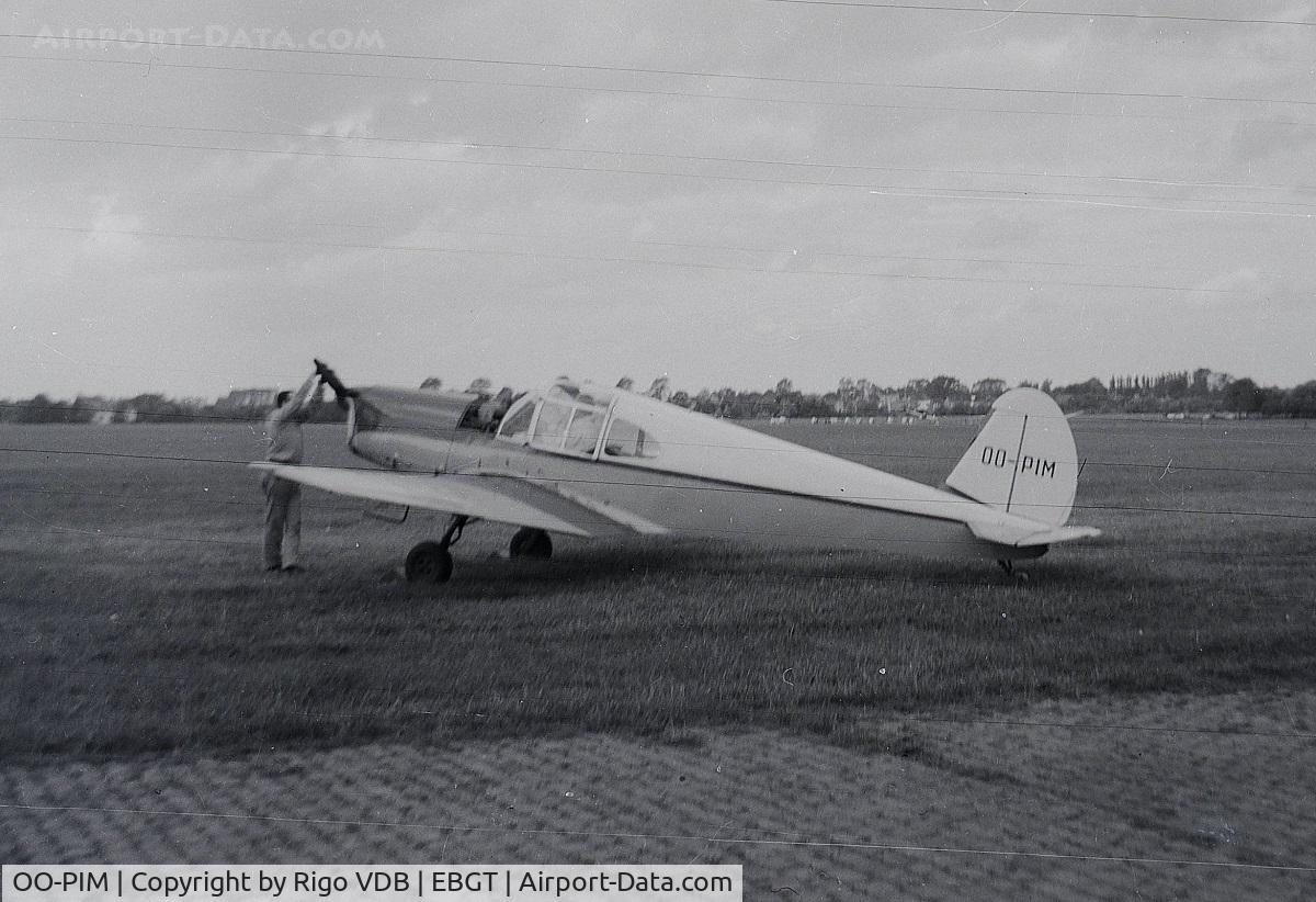 OO-PIM, 1946 Benes-Mraz M-1C Sokol C/N 110, Ghent airport 1965.