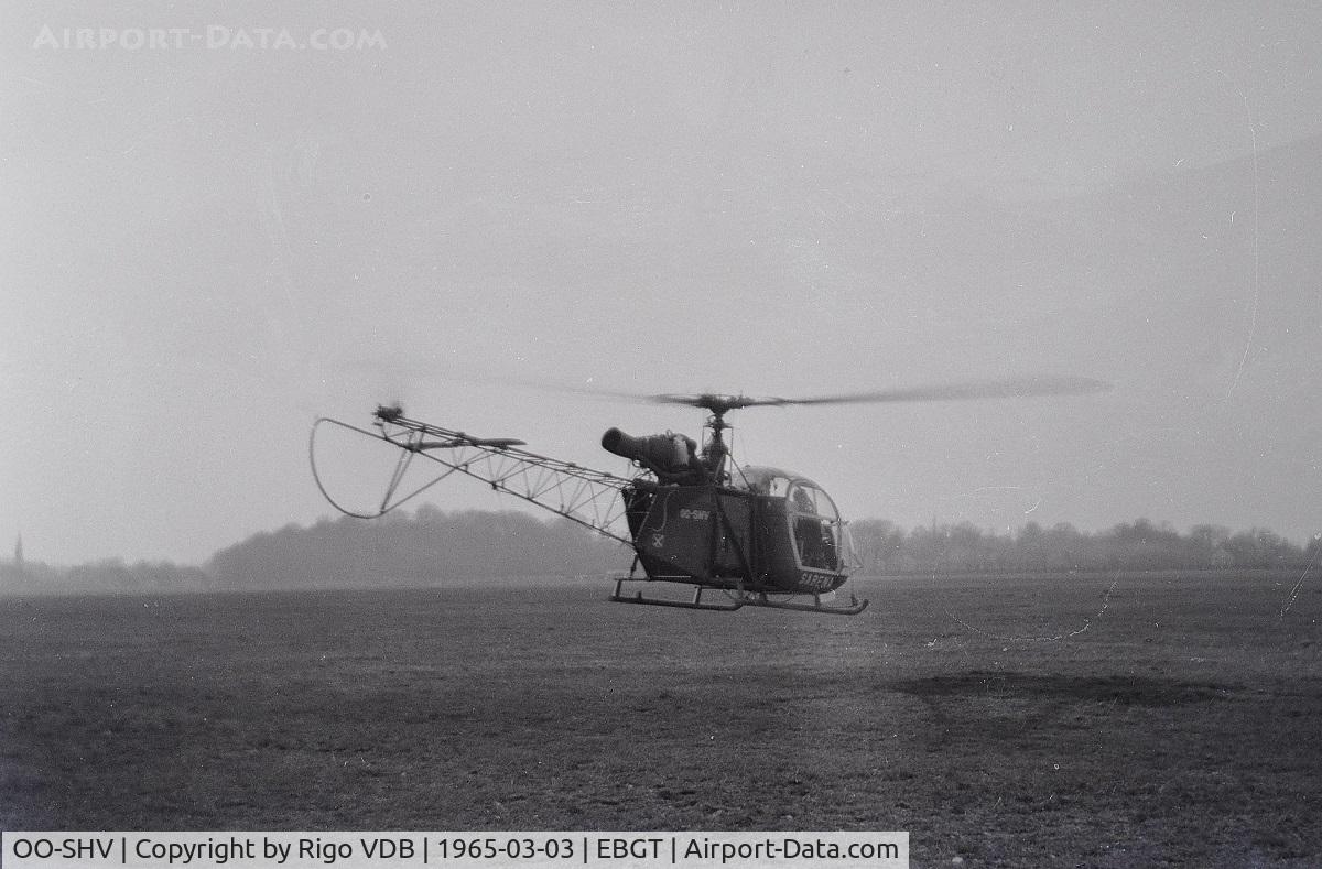 OO-SHV, 1957 Sud SE-3130 Alouette II C/N 1099, Ghent airport 1965.