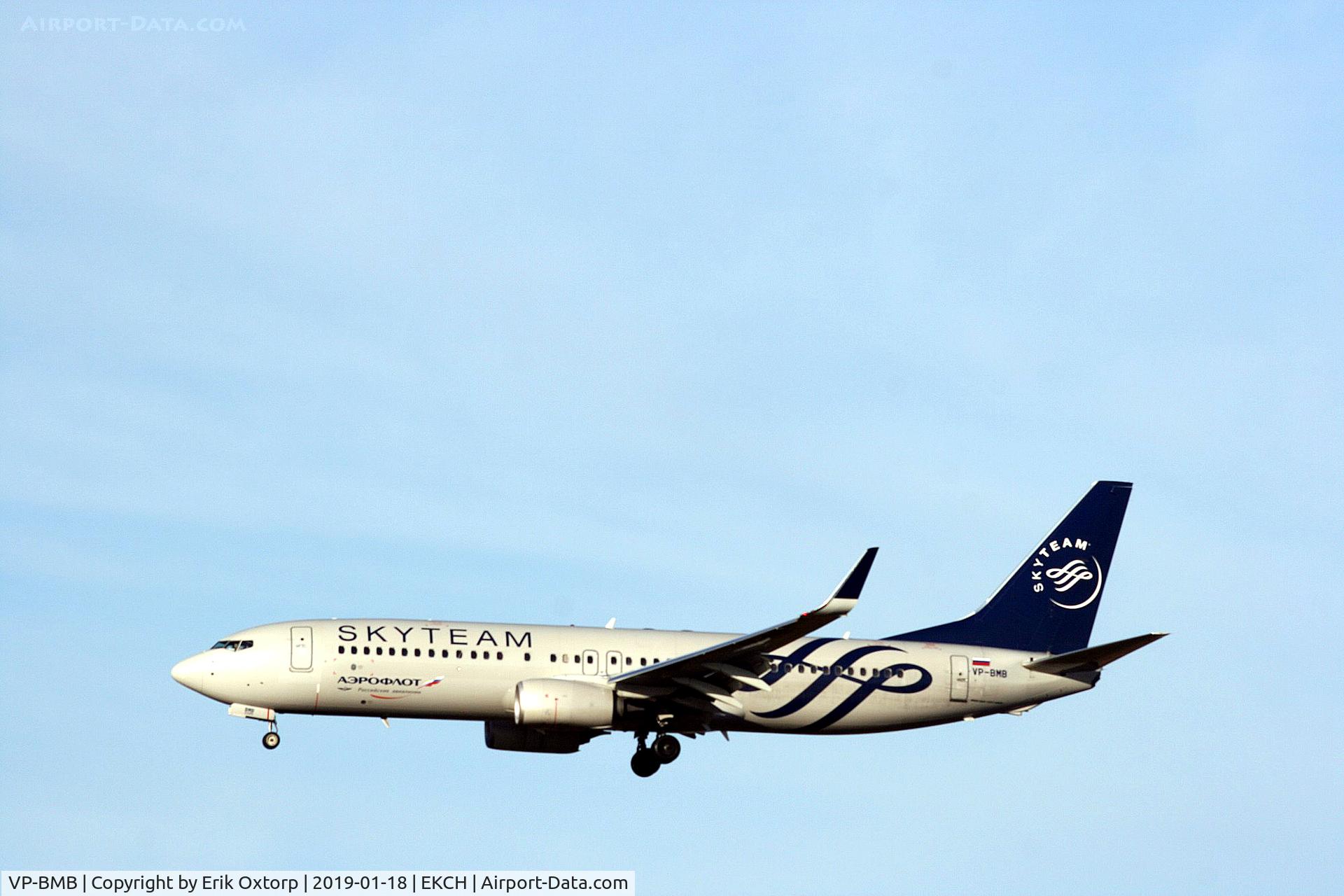 VP-BMB, 2017 Boeing 737-8LJ C/N 41231, VP-BMB landing rw 22L