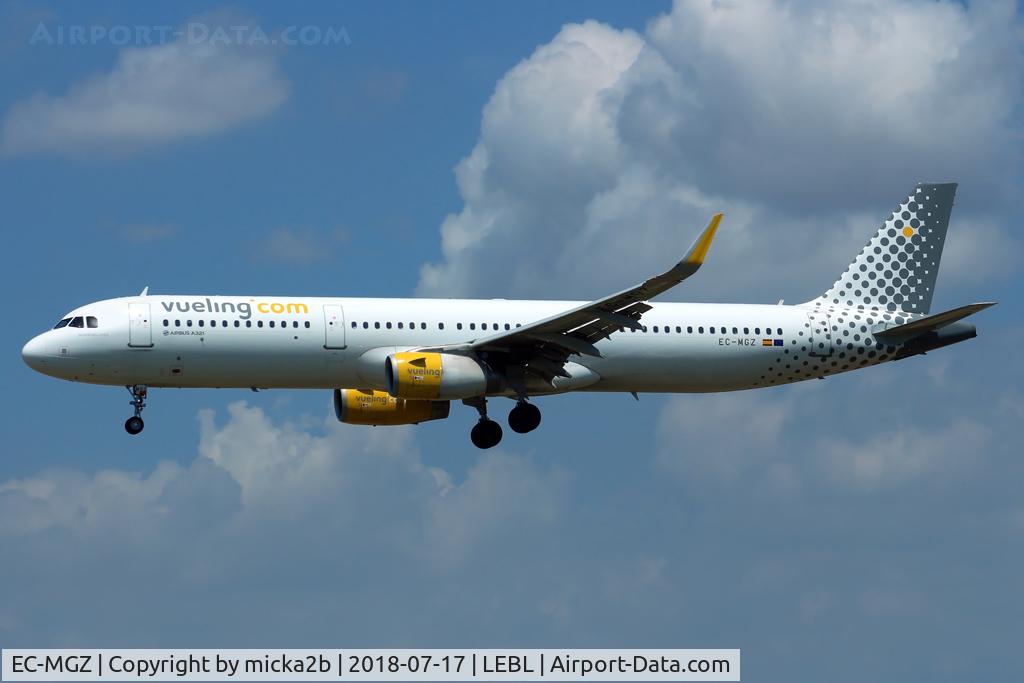 EC-MGZ, 2015 Airbus A321-231 C/N 6660, Landing