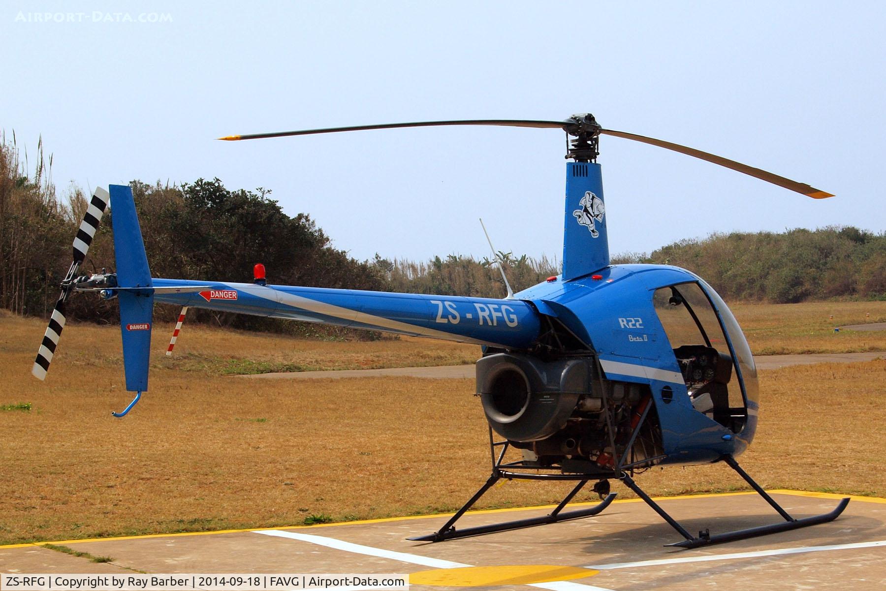 ZS-RFG, 2002 Robinson R22 Beta II C/N 3343, ZS-RFG   Robinson R-22 Beta II [3343] Durban-Virginia~ZS 18/09/2014