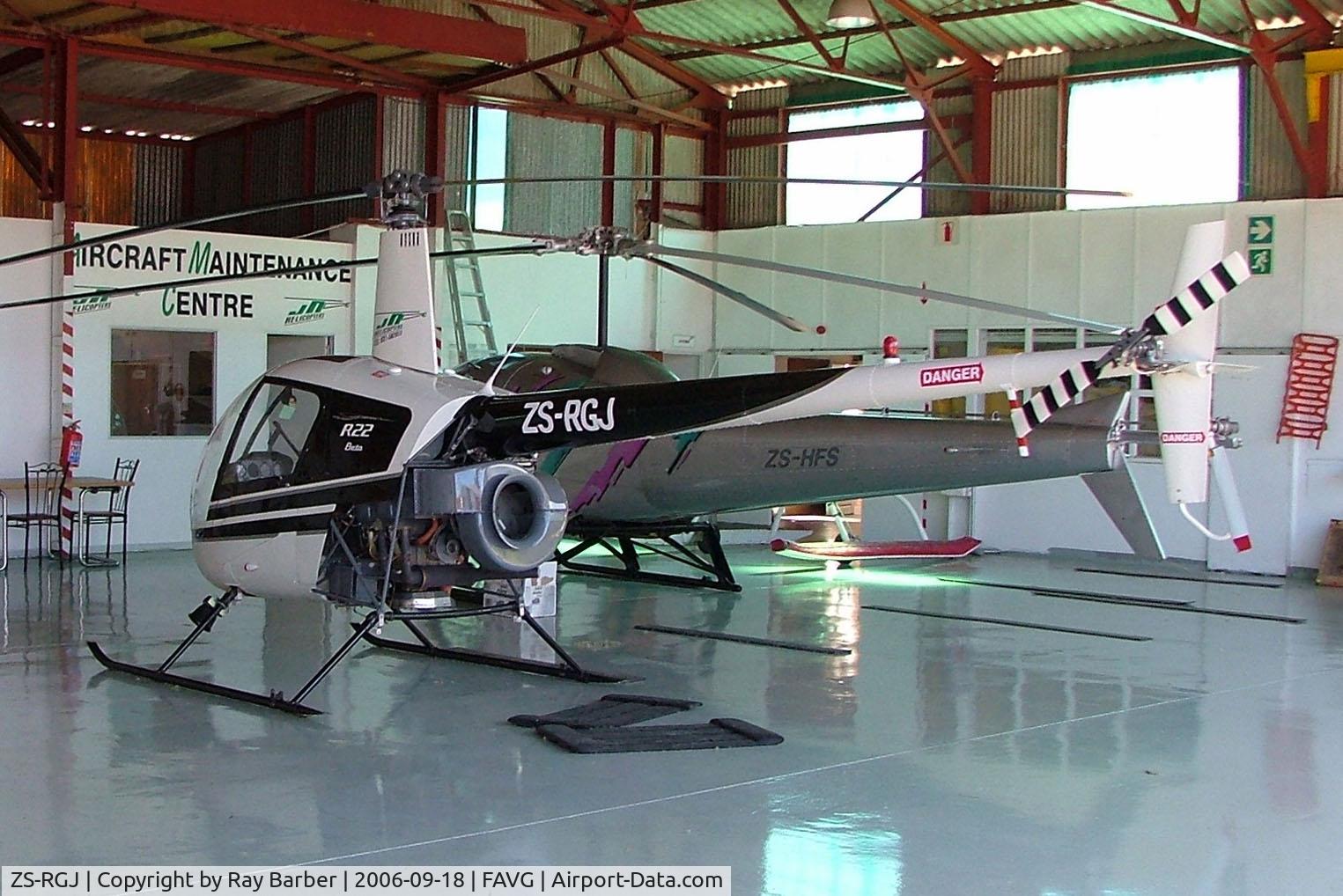 ZS-RGJ, 1995 Robinson R22 Beta C/N 2525, ZS-RGJ   Robinson R-22 Beta [2525] (JN Aircraft Maintenance Centre) Durban-Virginia~ZS 18/09/2006